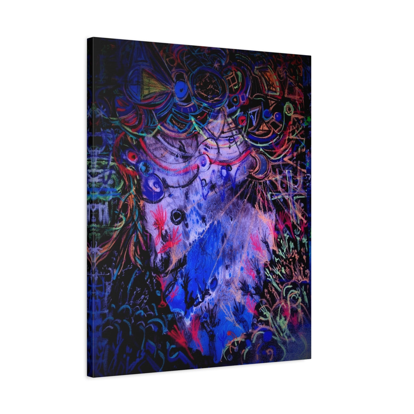 soul_extractions - Abstract Neon Canvas Art - Vibrant Psychedelic Wall Decor