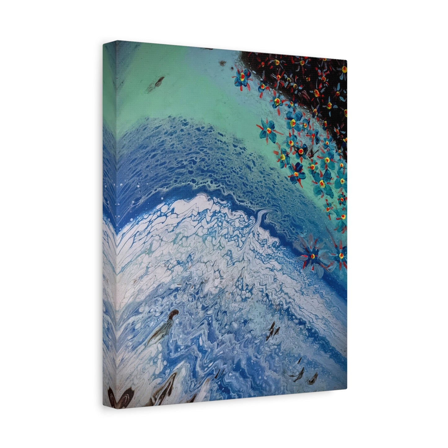 floetrol&flowers - Abstract Matte Canvas Print — Floral Accents Stretched Wall Art