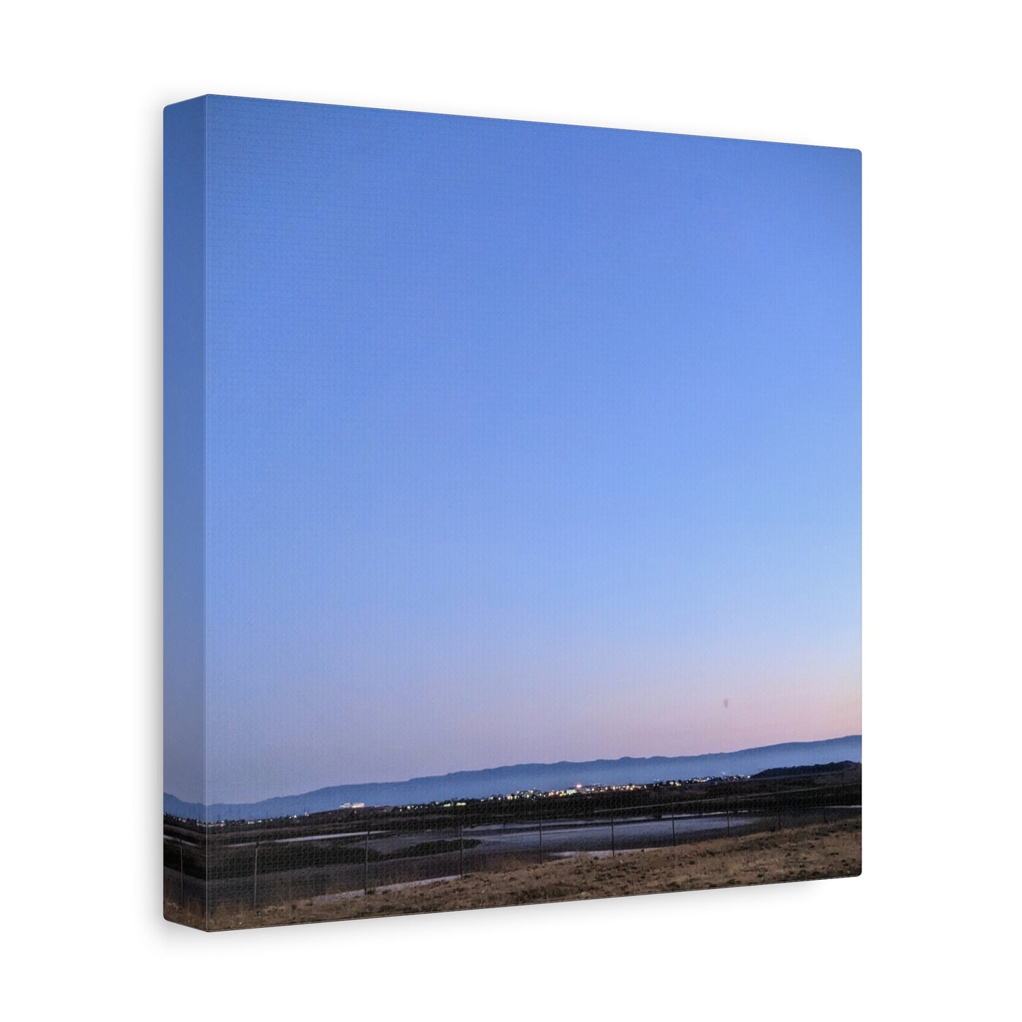 Serene Blue Horizon Matte Canvas Print — Stretched Wall Art