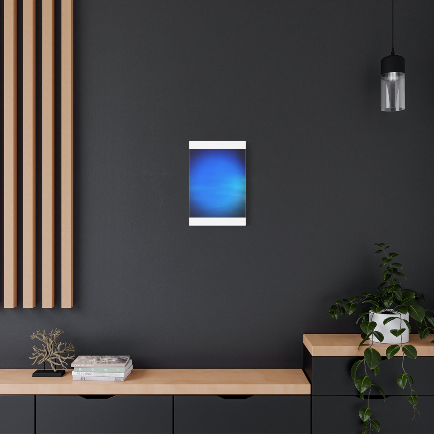 Blue Burst - Gradient Matte Canvas Print — Abstract Ocean Wall Art, Stretched 1.25"