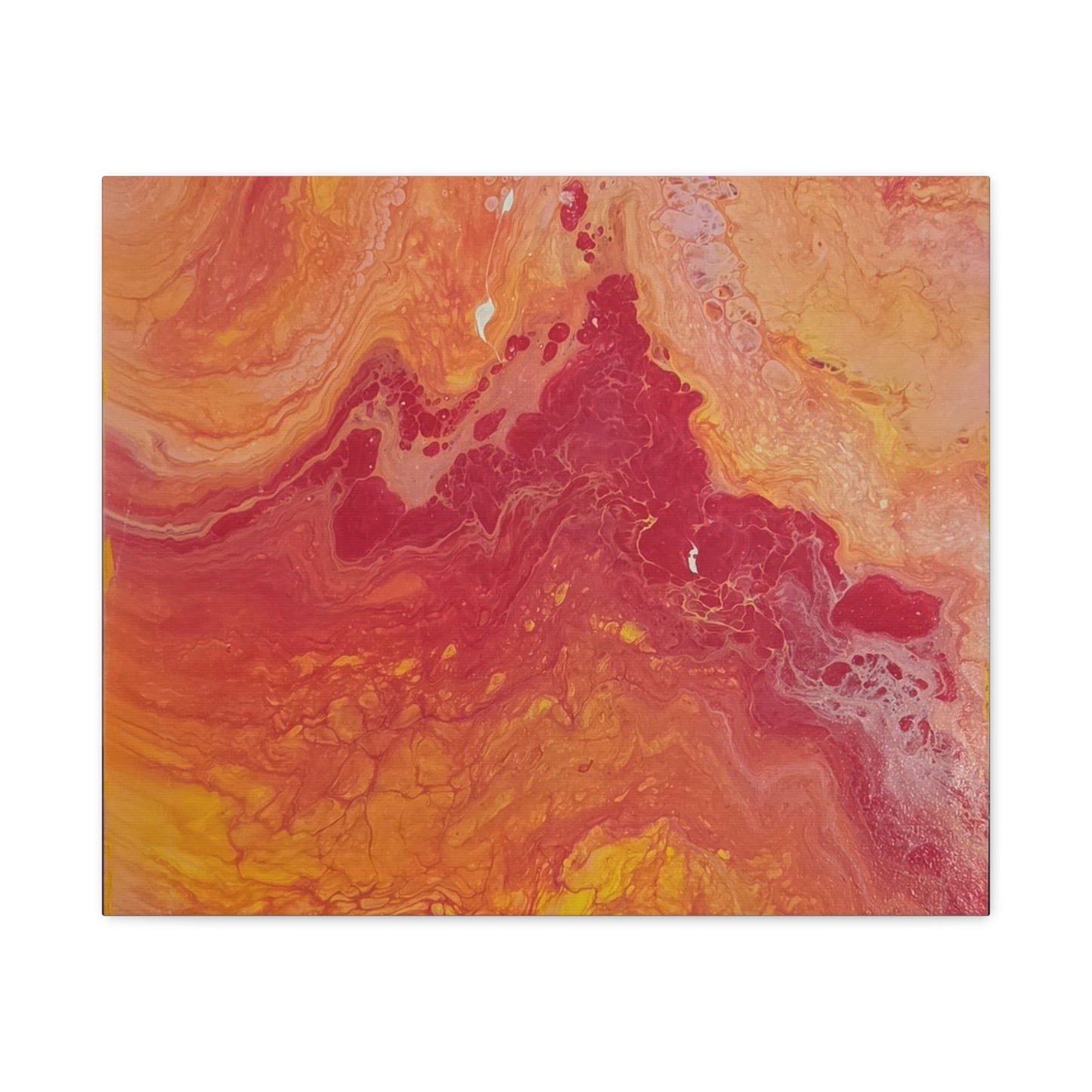 Abstract Pepto Popured - Sunset Swirl Matte Canvas Art - Stretched 1.25"