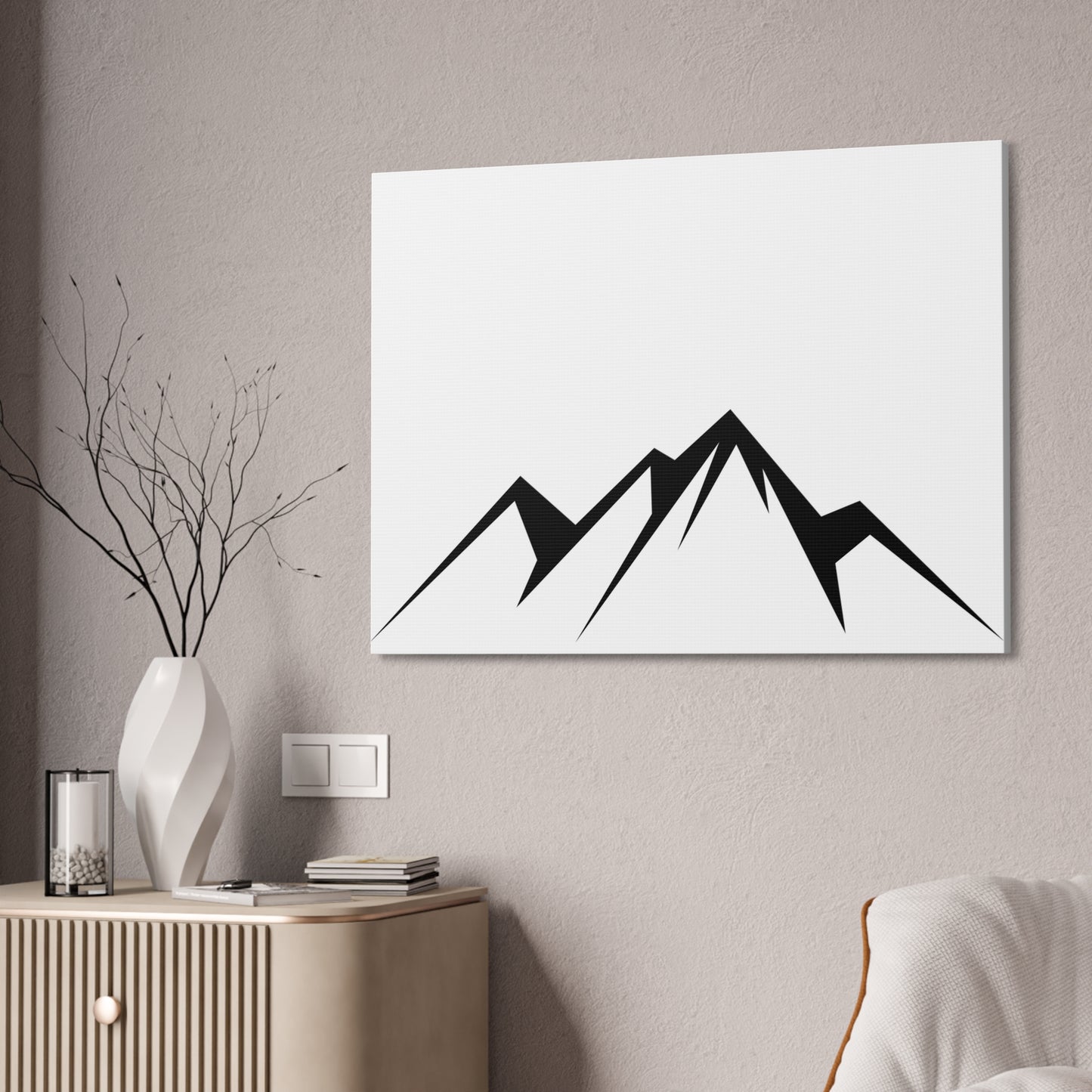 mountains005 - Black Mountain Canvas Art Print