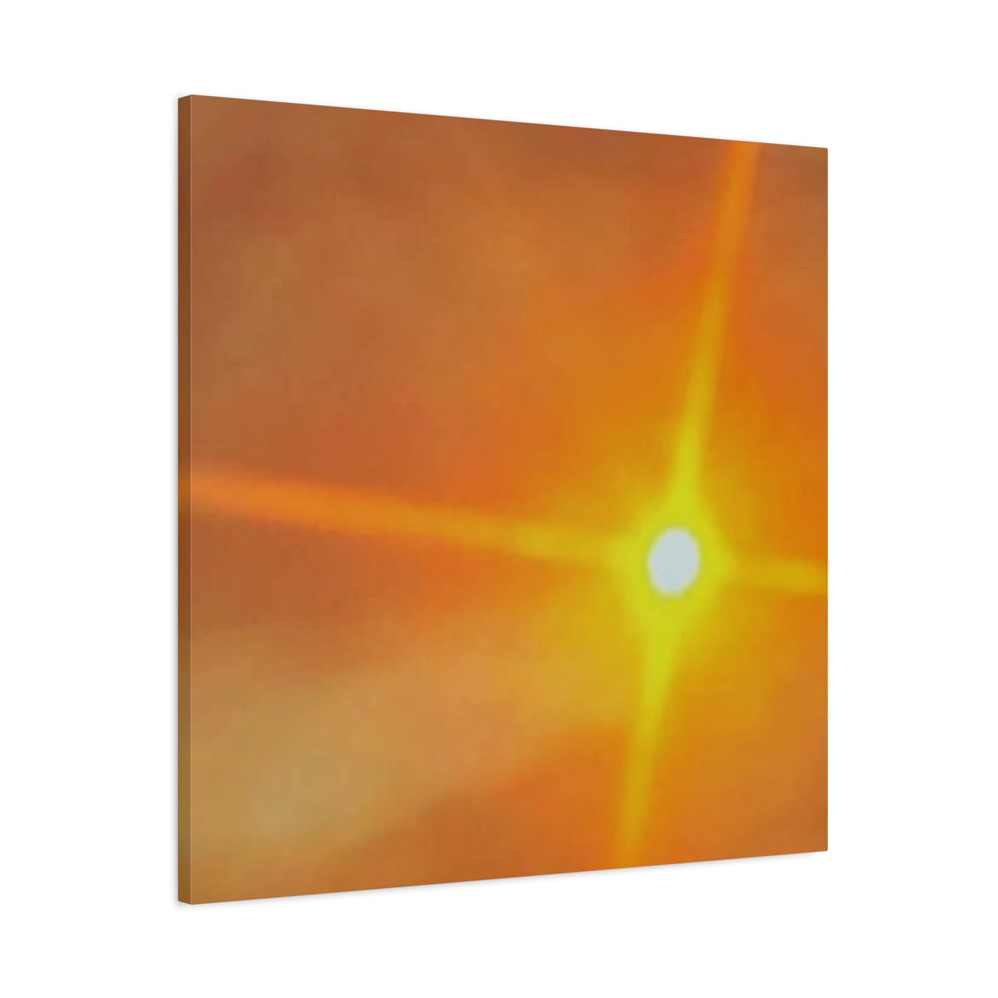 Sunburst Sunset Canvas Print — Warm Abstract Wall Art