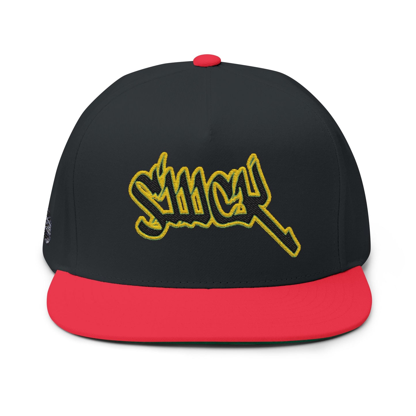 triple_siiick - Embroidered Snapback Hat — "siiick" Yellow Outline