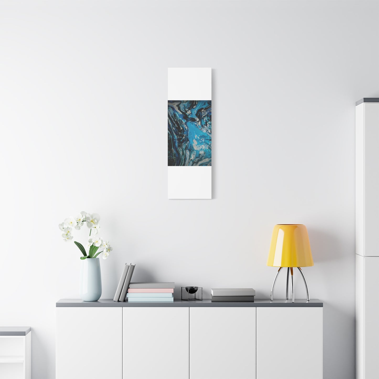 Blue Ocean Abstract Matte Canvas Print — Stretched Wall Art