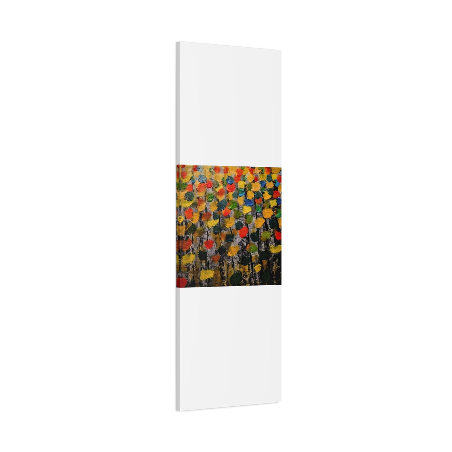 birch trees with color strokes - Abstract Color Bloom Matte Canvas Wall Art — Stretched 1.25"