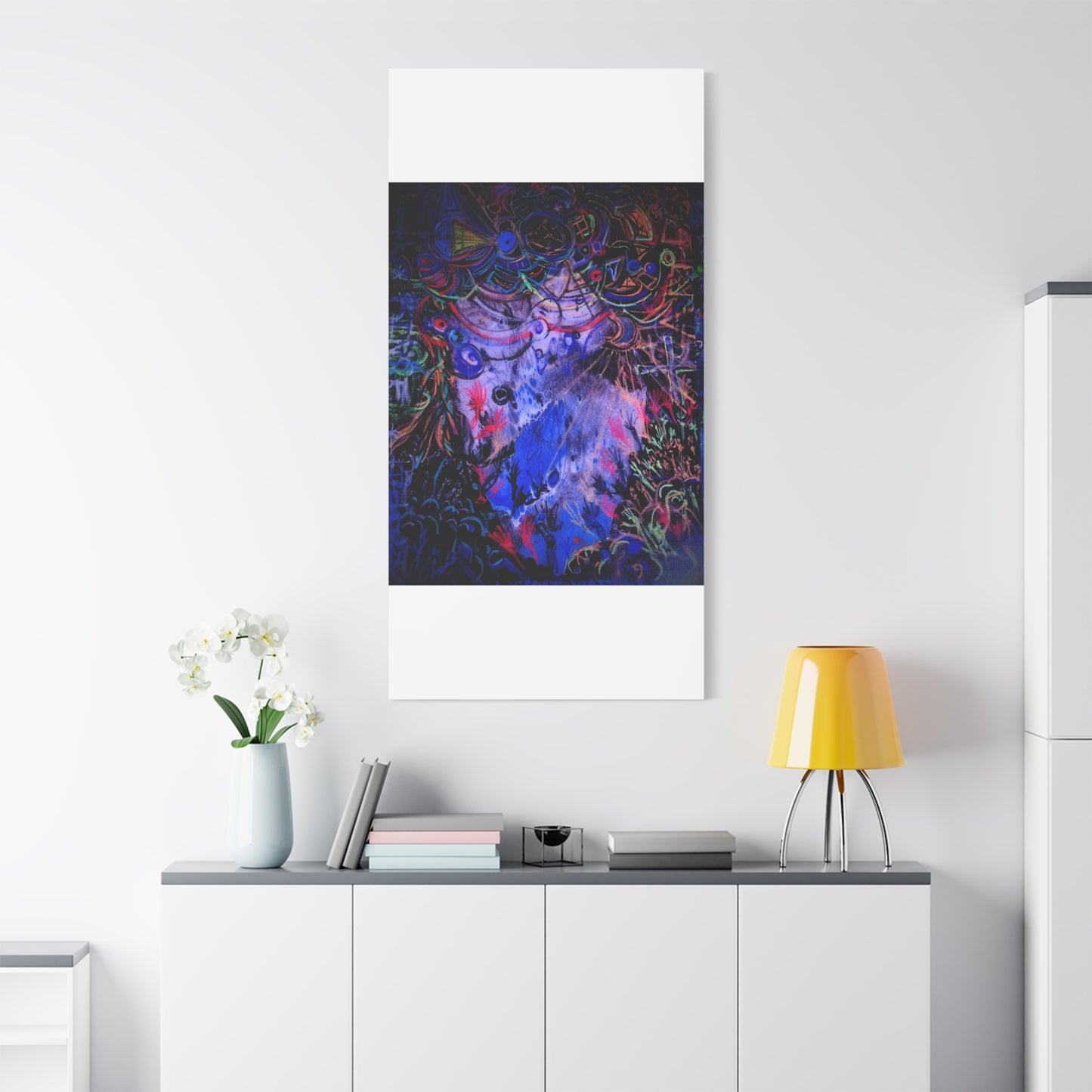 soul_extractions - Abstract Neon Canvas Art - Vibrant Psychedelic Wall Decor