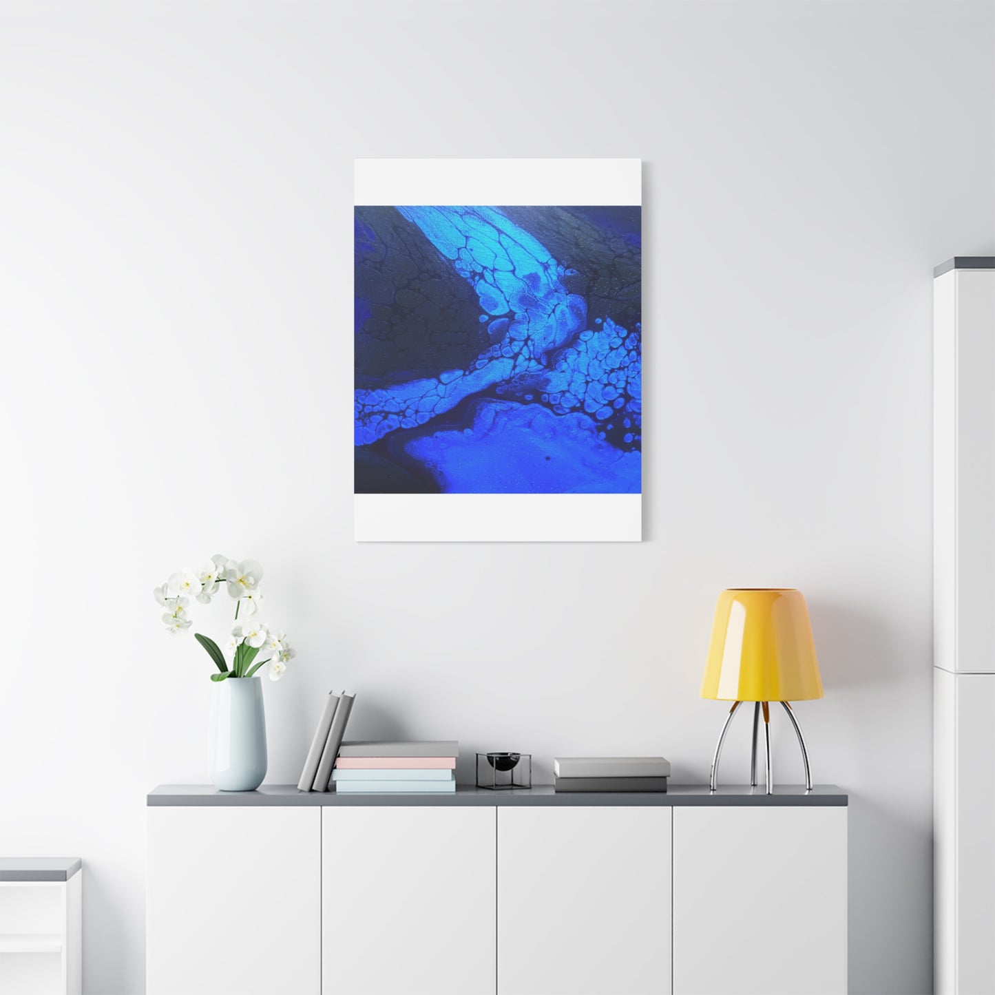 Abstract Blue Ocean Canvas Print — Matte Stretched Wall Art