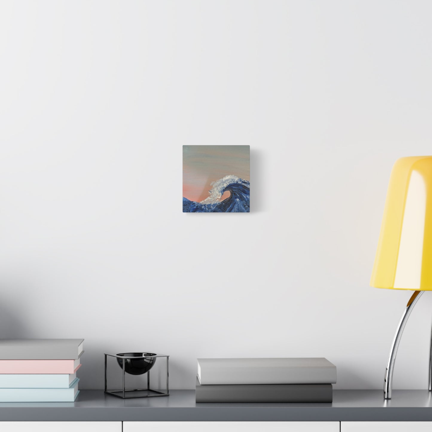 California_Coast - Ocean Wave Canvas Art — Blue Wave Seascape Matte Stretched Canvas