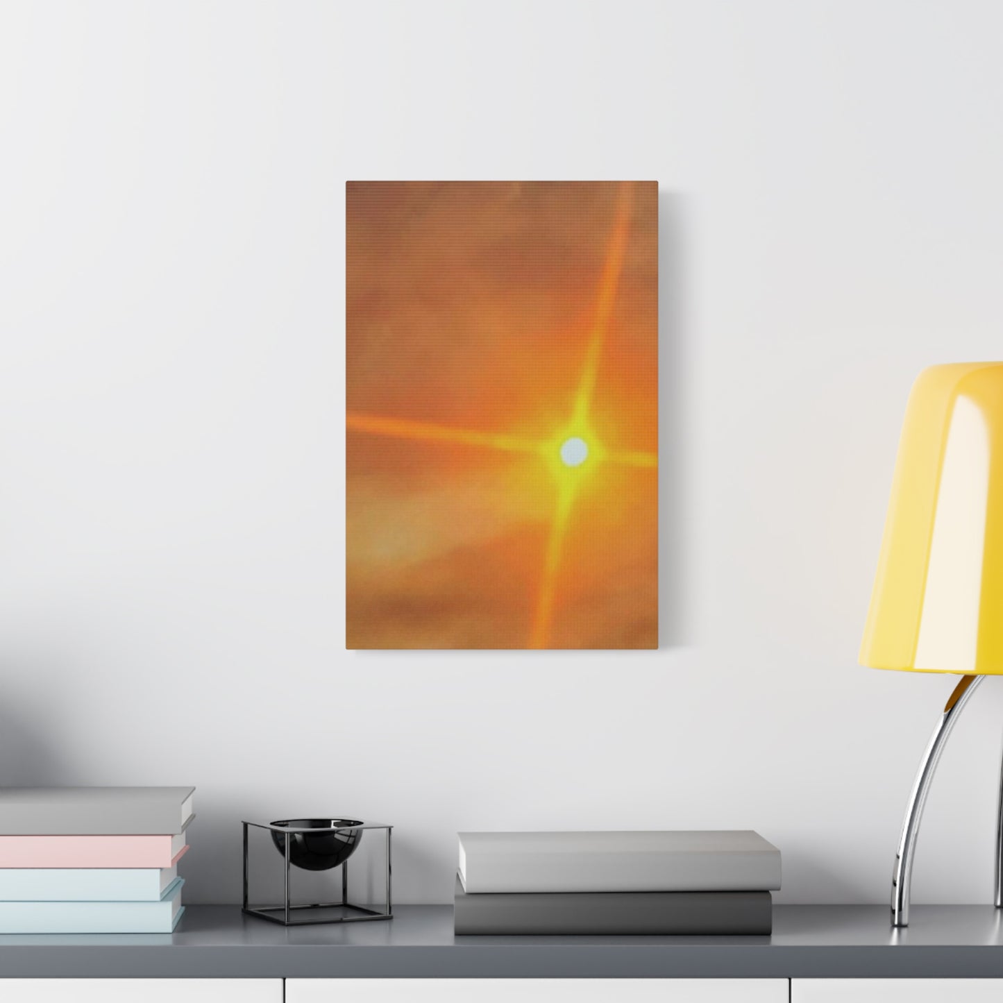 Sunburst Sunset Canvas Print — Warm Abstract Wall Art