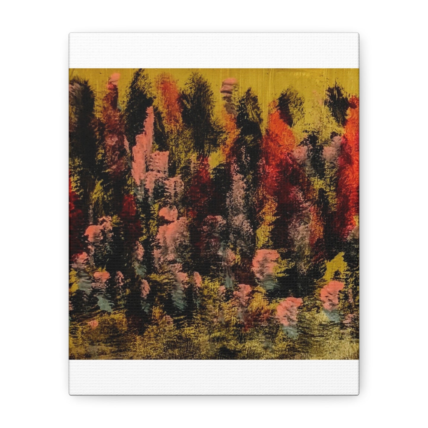Autumn Forest Abstract — Matte Stretched Canvas