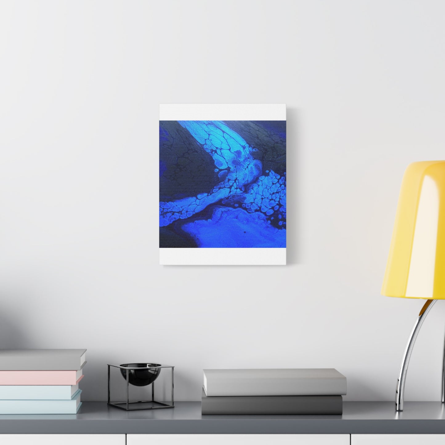 Abstract Blue Ocean Canvas Print — Matte Stretched Wall Art