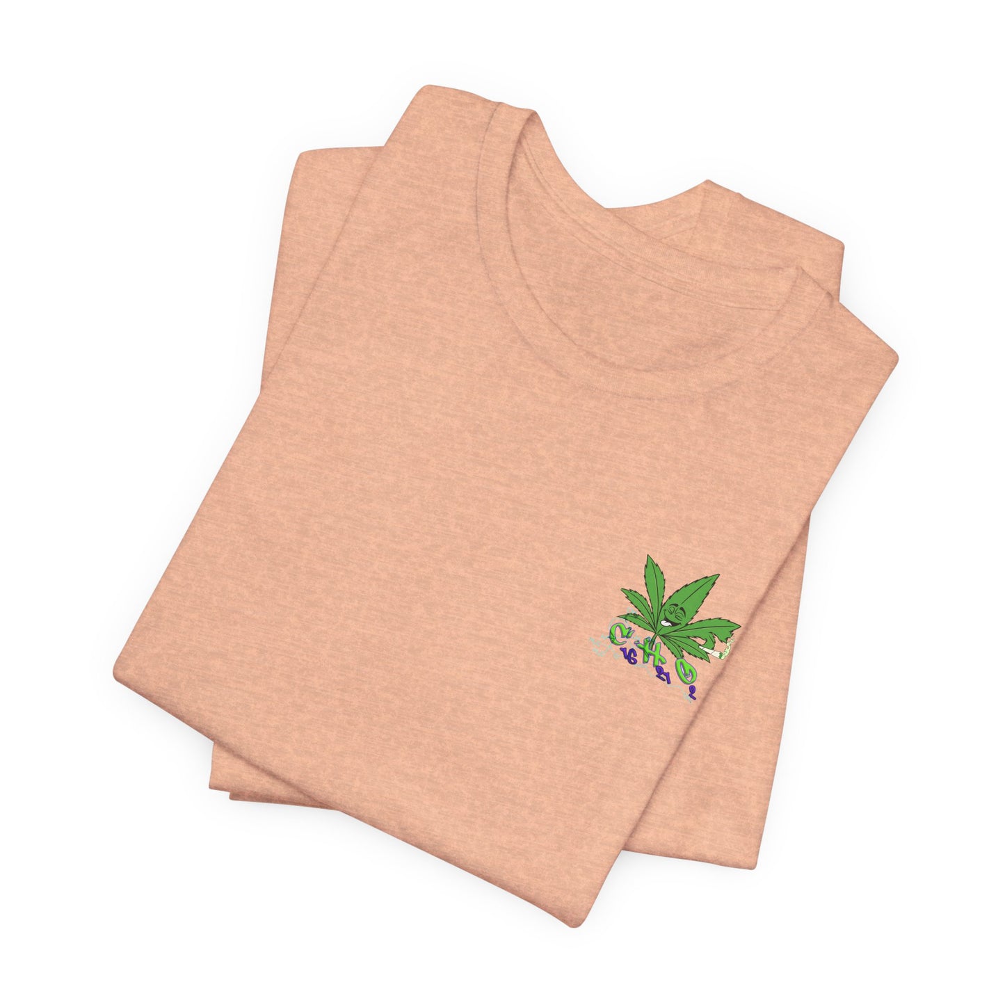 C16H21O2 - Minimal Marijuana Plant Graphic T-Shirt