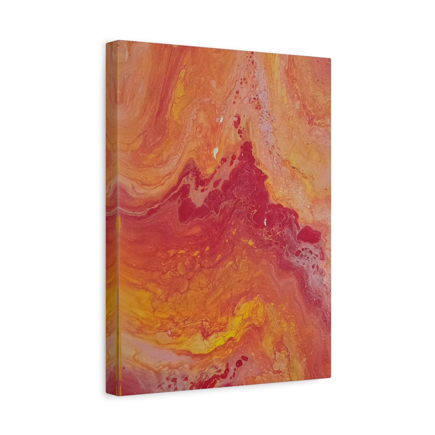 Abstract Pepto Popured - Sunset Swirl Matte Canvas Art - Stretched 1.25"