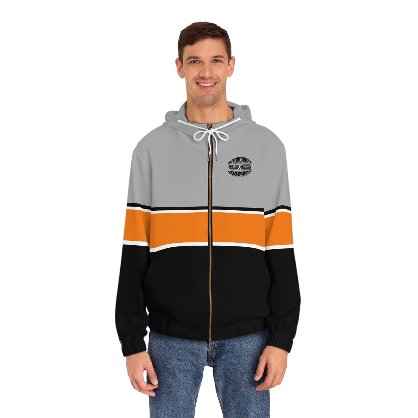 Striped Full‑Zip Hoodie — Men’s Streetwear Jacket