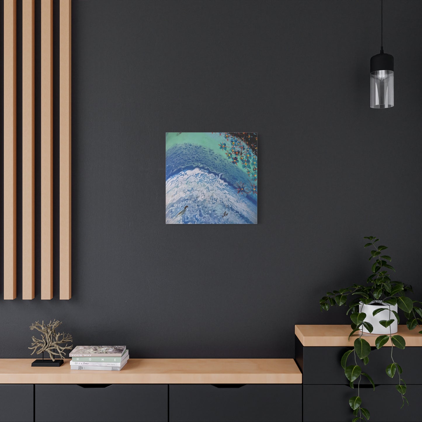 floetrol&flowers - Abstract Matte Canvas Print — Floral Accents Stretched Wall Art