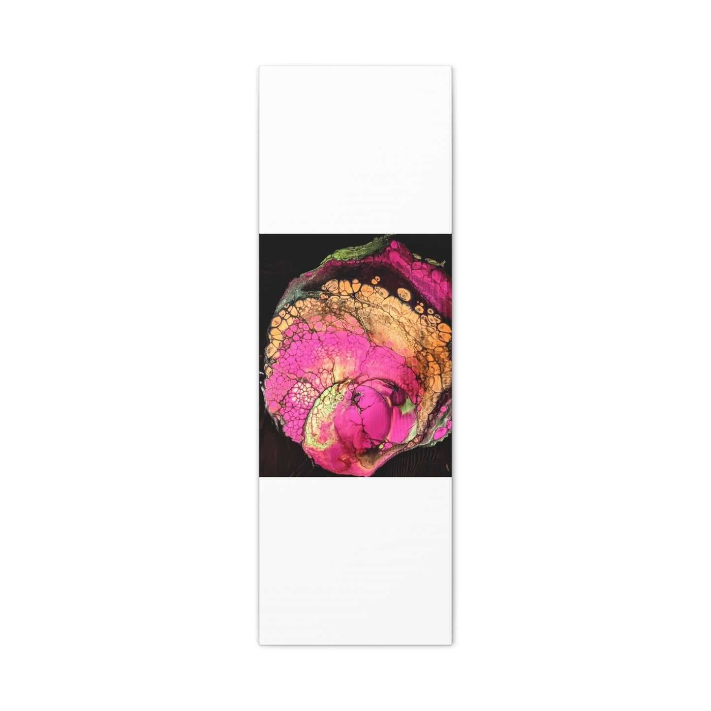 Abstract Pink & Gold Fluid Art Canvas