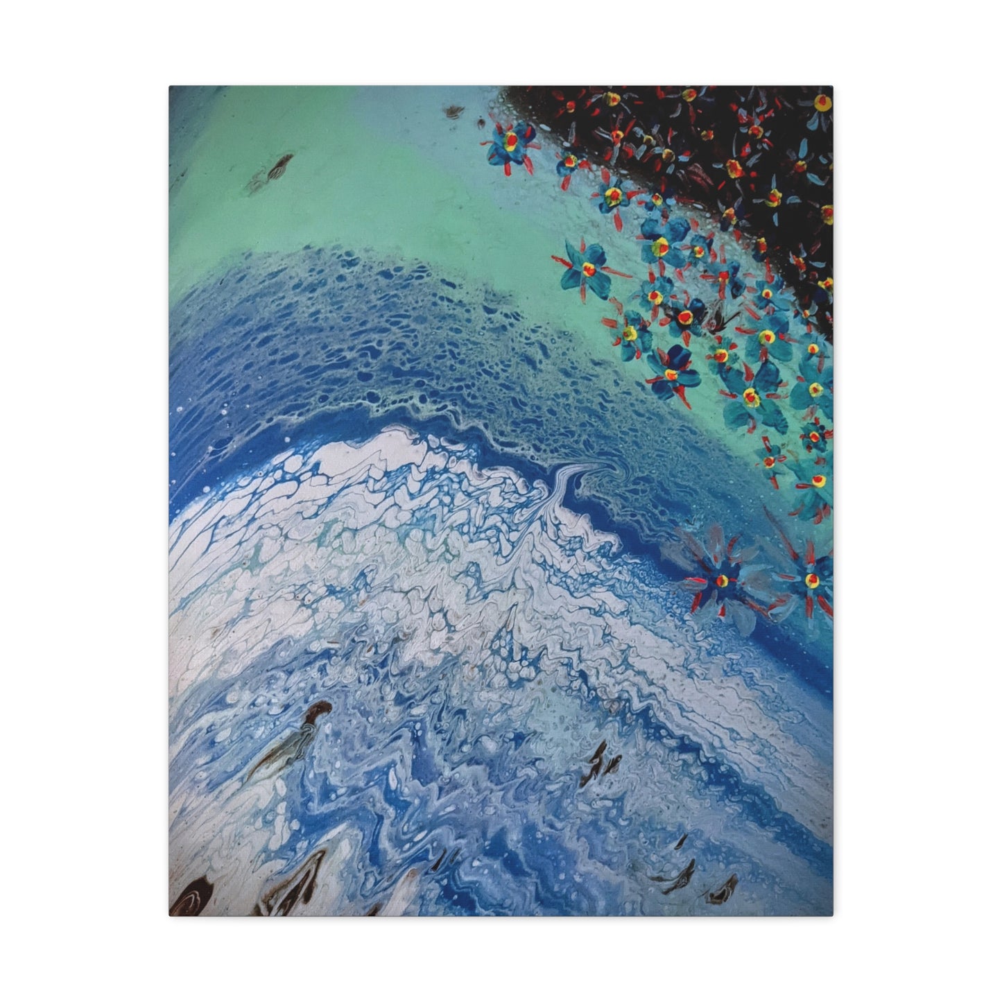 floetrol&flowers - Abstract Matte Canvas Print — Floral Accents Stretched Wall Art