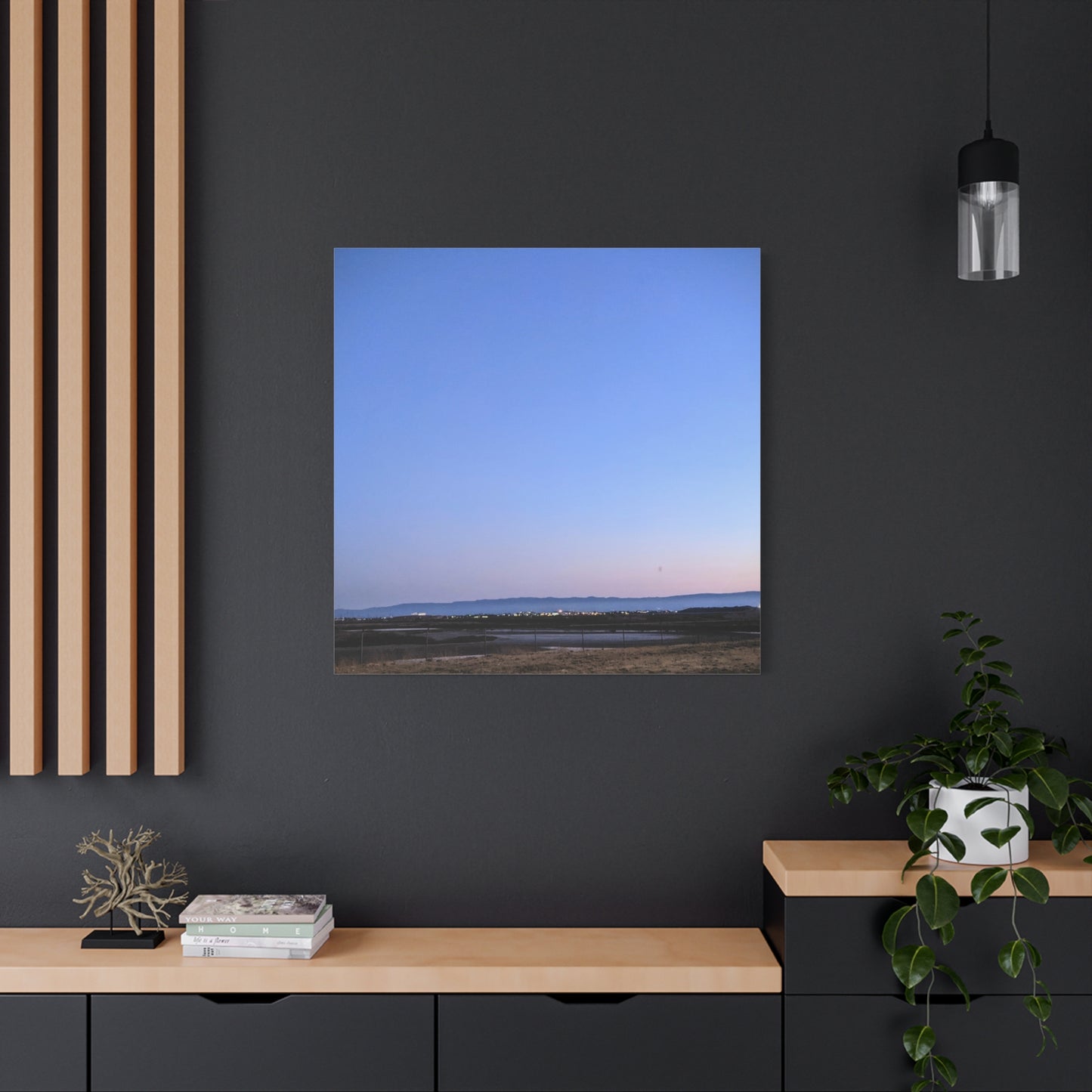 Serene Blue Horizon Matte Canvas Print — Stretched Wall Art