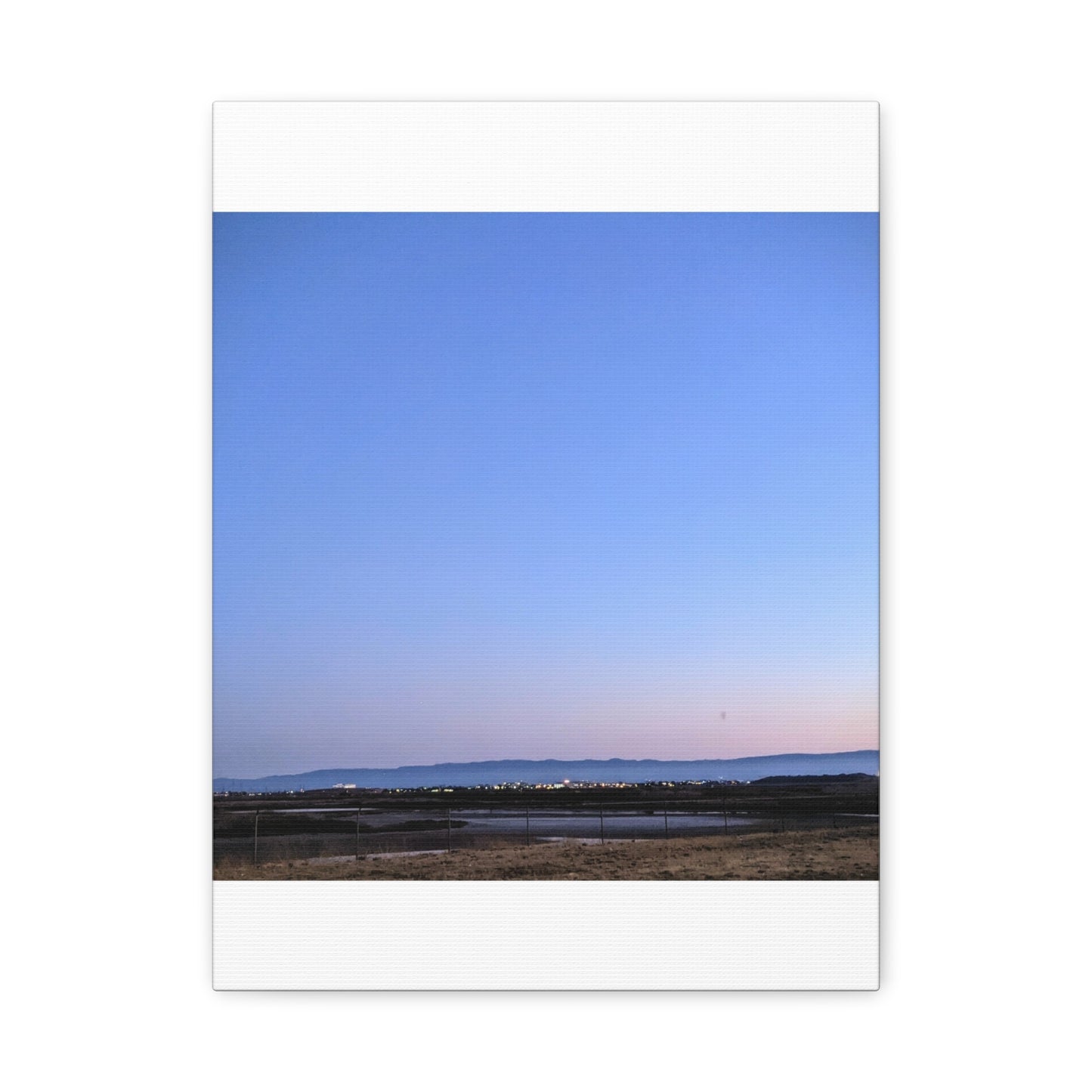 Serene Blue Horizon Matte Canvas Print — Stretched Wall Art