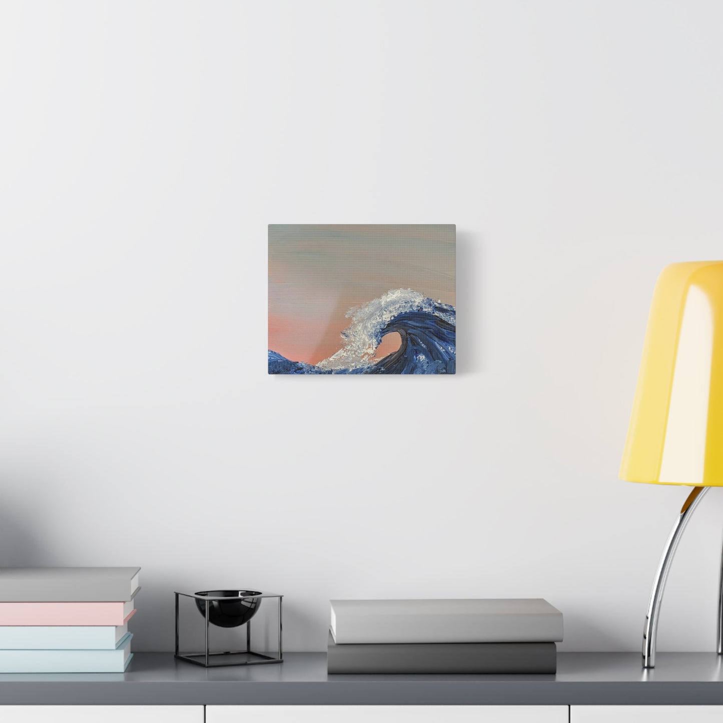 California_Coast - Ocean Wave Canvas Art — Blue Wave Seascape Matte Stretched Canvas