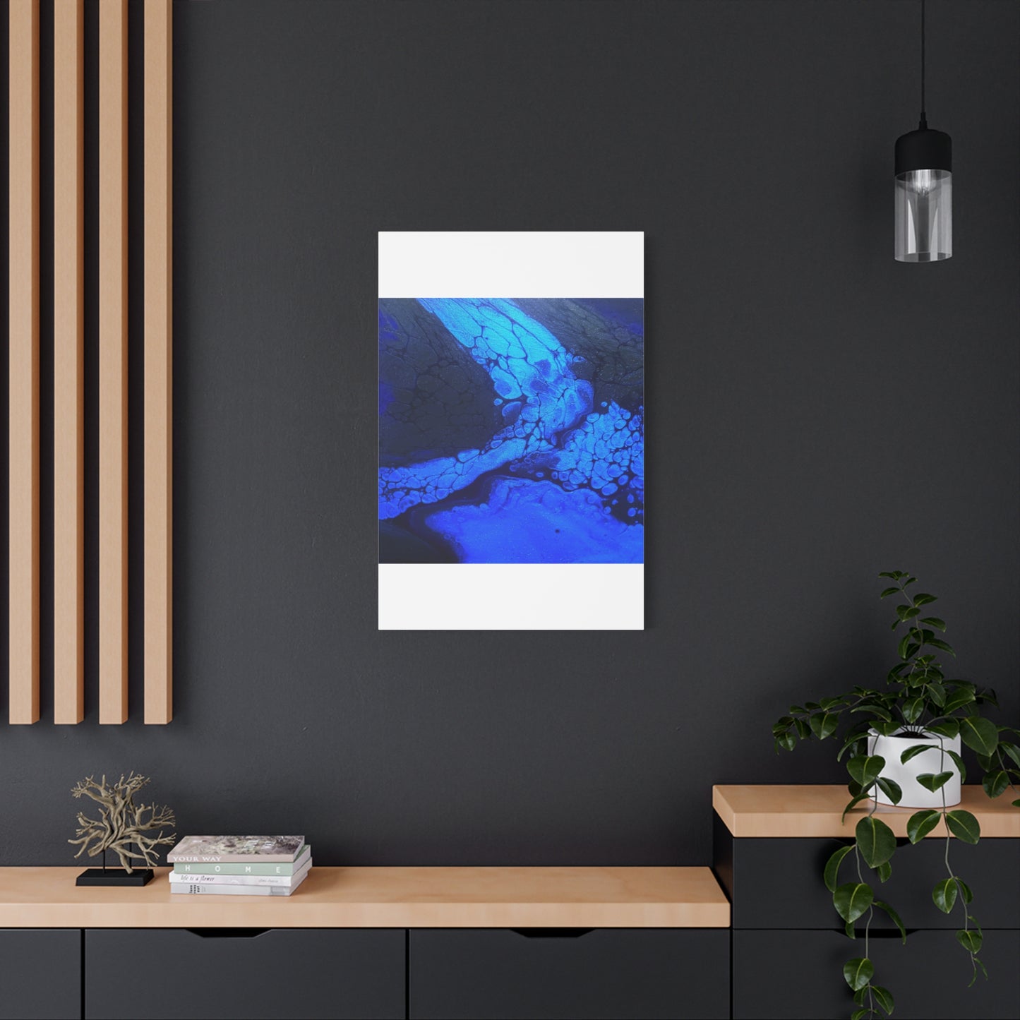 Abstract Blue Ocean Canvas Print — Matte Stretched Wall Art