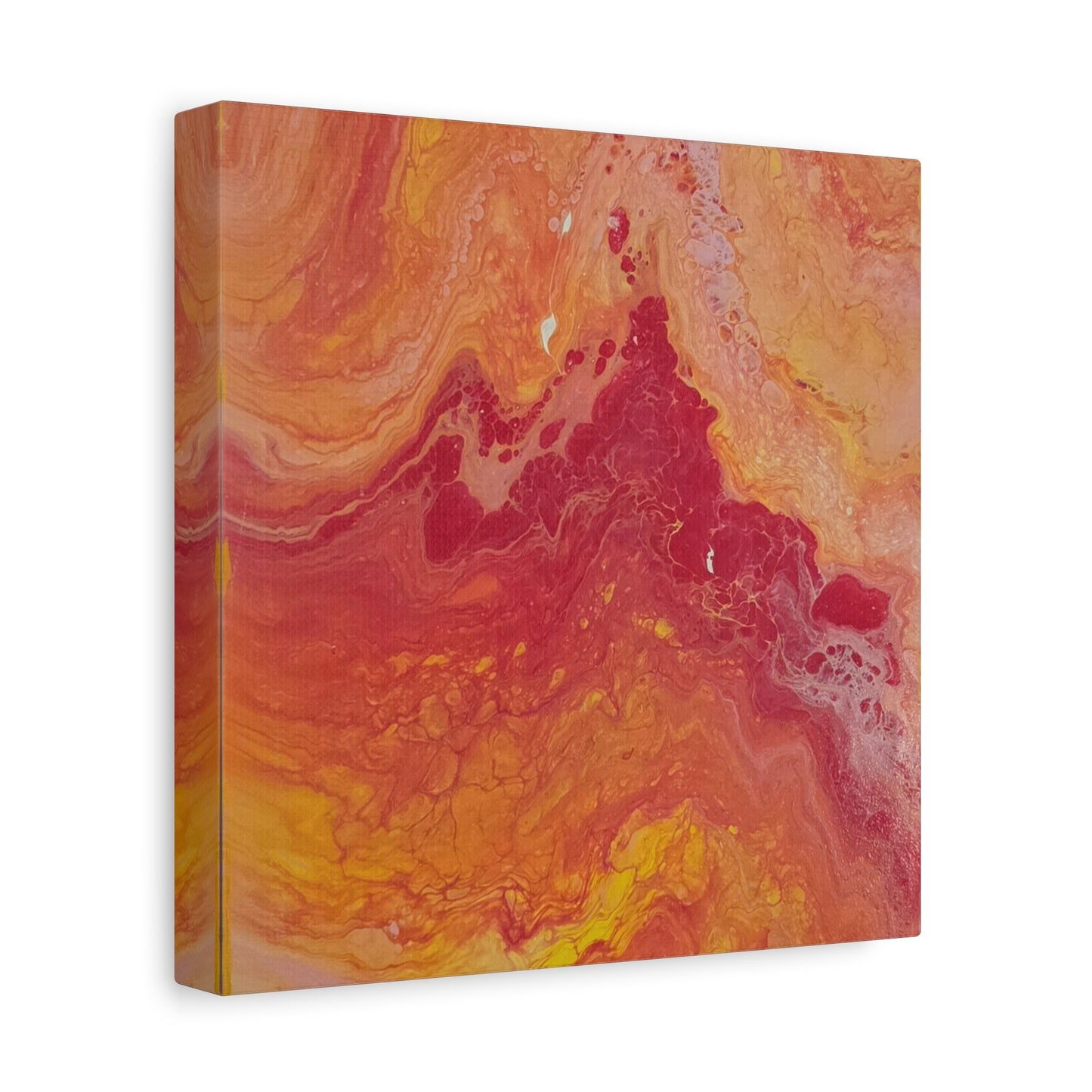 Abstract Pepto Popured - Sunset Swirl Matte Canvas Art - Stretched 1.25"