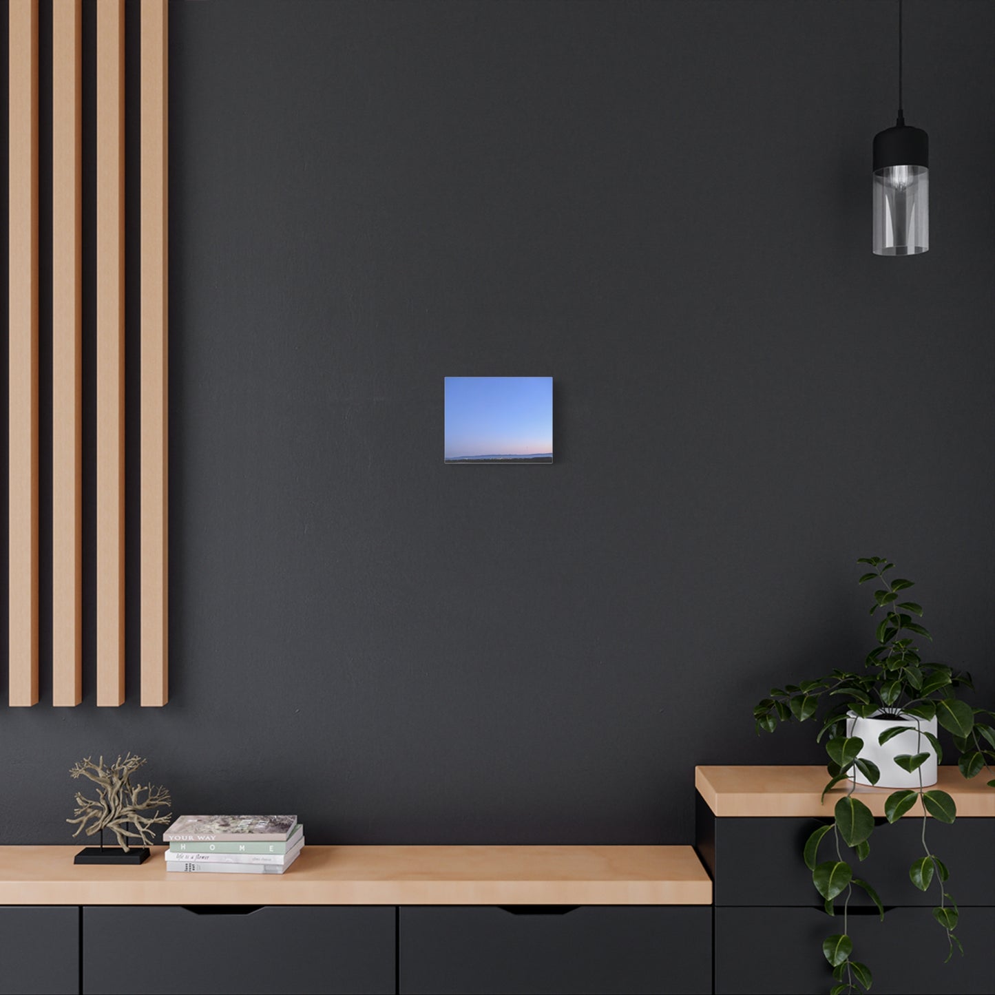 Serene Blue Horizon Matte Canvas Print — Stretched Wall Art