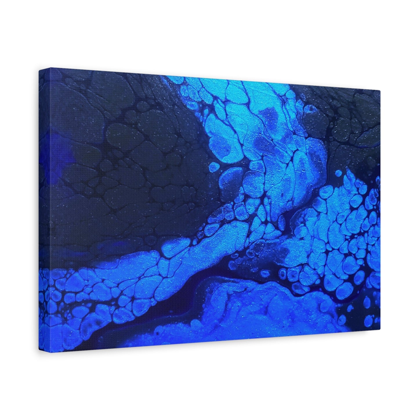 Abstract Blue Ocean Canvas Print — Matte Stretched Wall Art