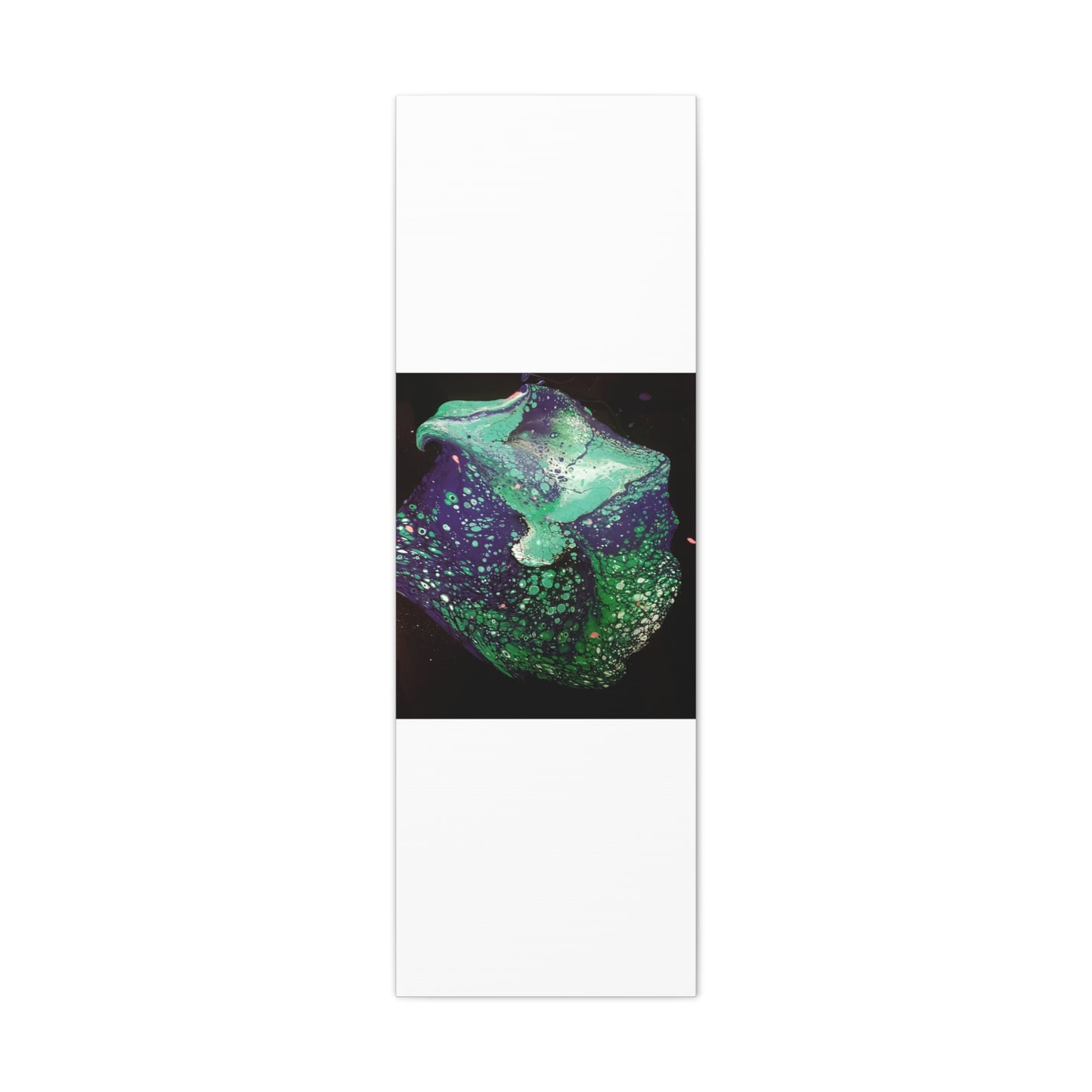 Abstract Green & Teal Fluid Art Canvas Print - Matte Stretched Wall Art