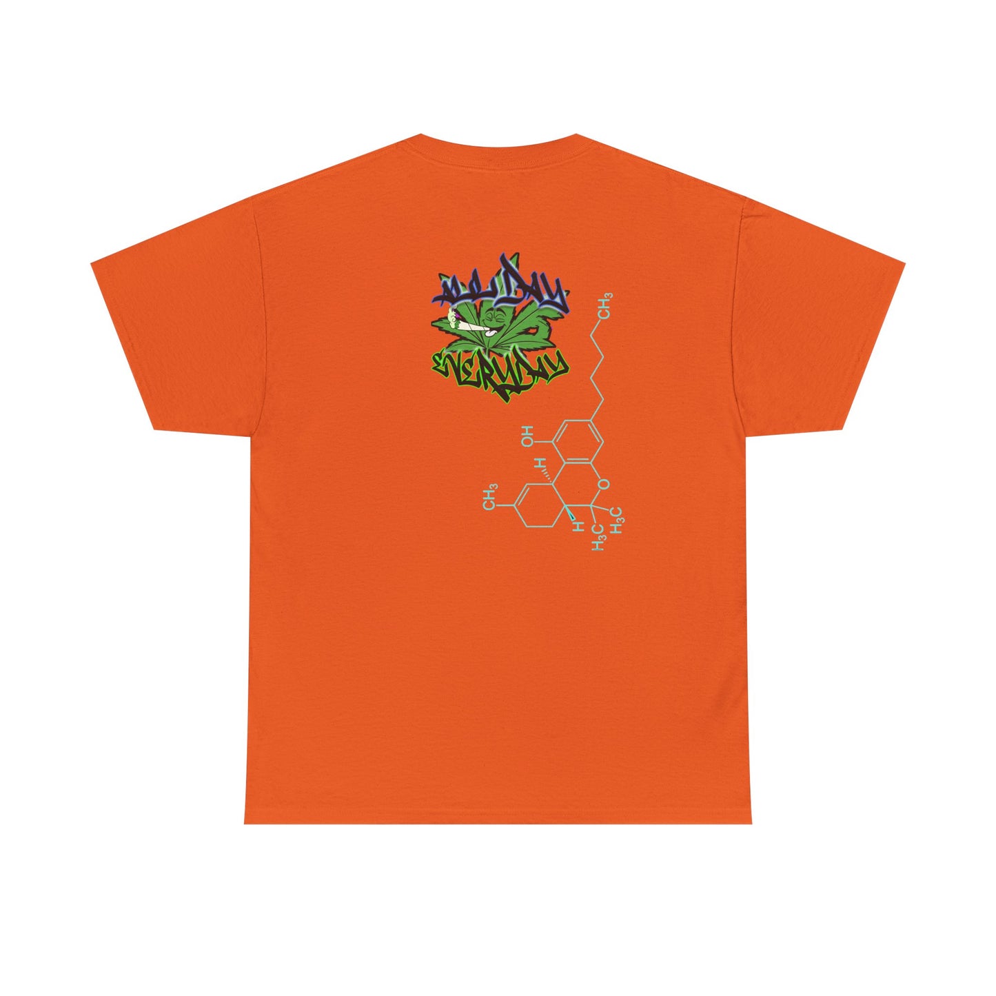 AllDay | Everyday - molecular logo — Green Graffiti Plant Design Chest & Back Print