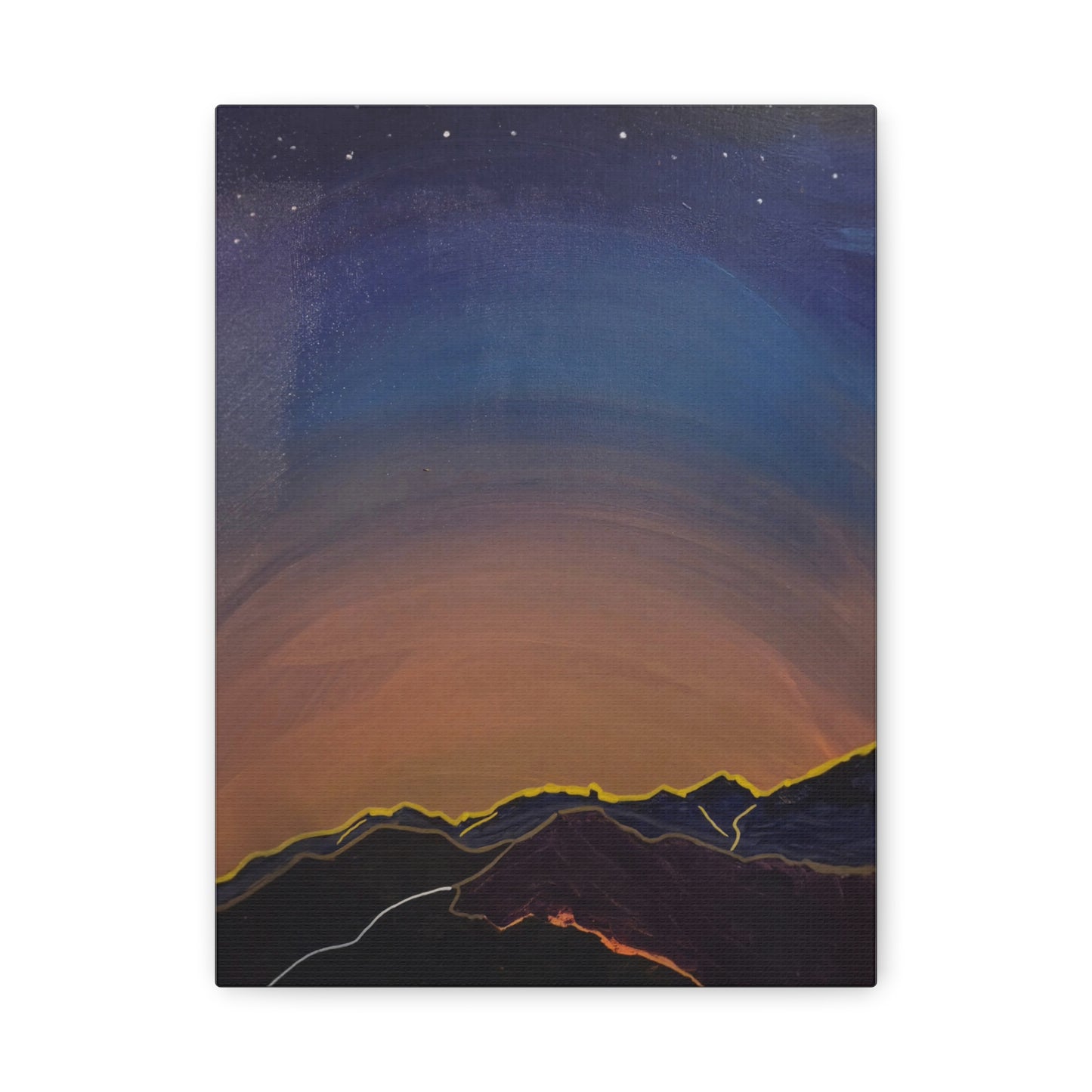 Sunset Mountain Canvas Wall Art - first light — Matte Stretched Landscape Print