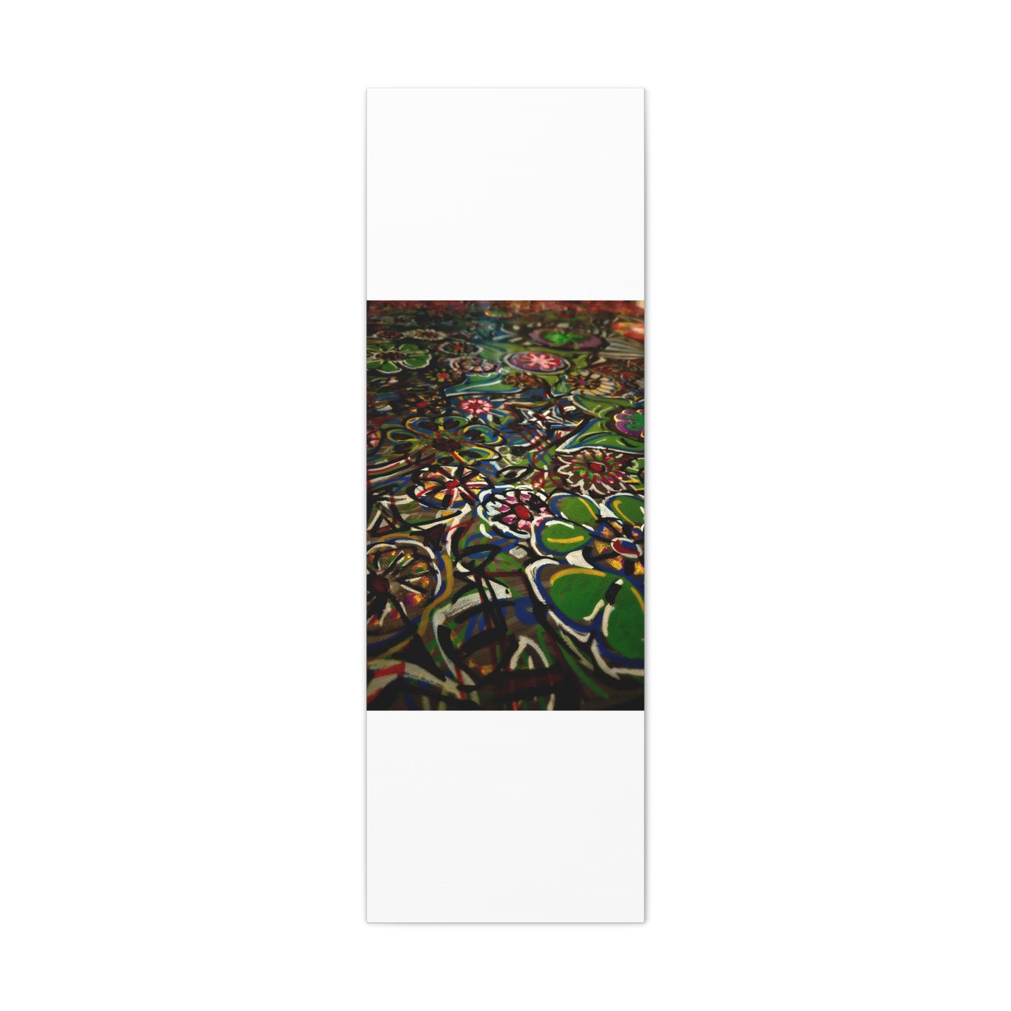 Urban_Gardening - Abstract Floral Canvas Print — Colorful Street-Art Style Stretched Wall Art