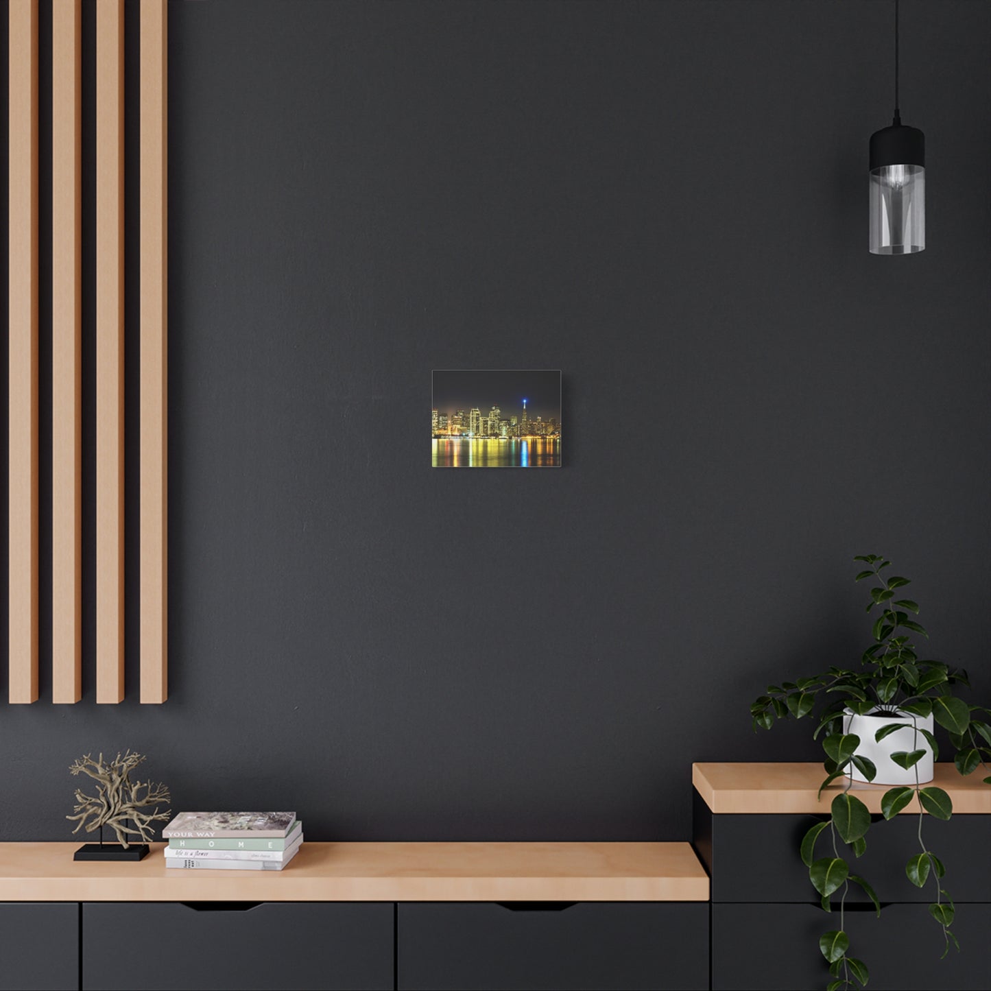 San Francisco Night Skyline Matte Canvas Print — Stretched 1.25"