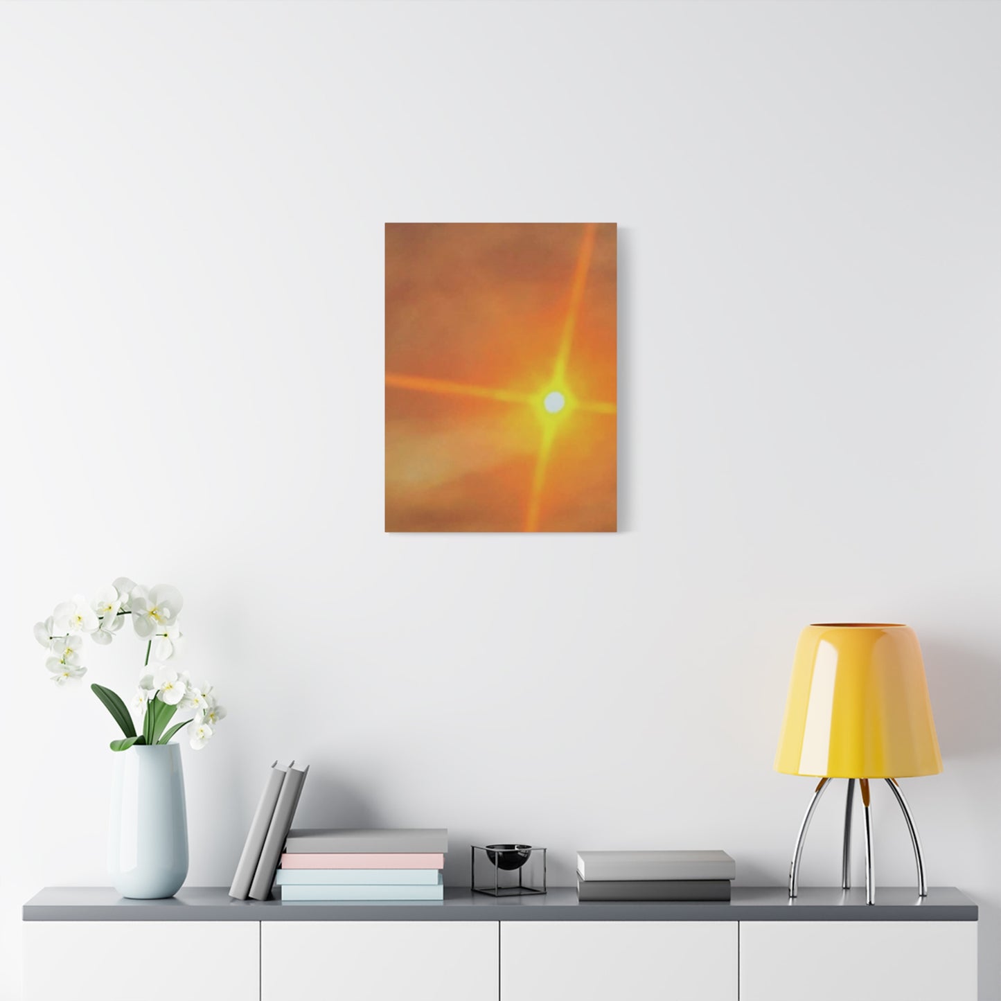 Sunburst Sunset Canvas Print — Warm Abstract Wall Art