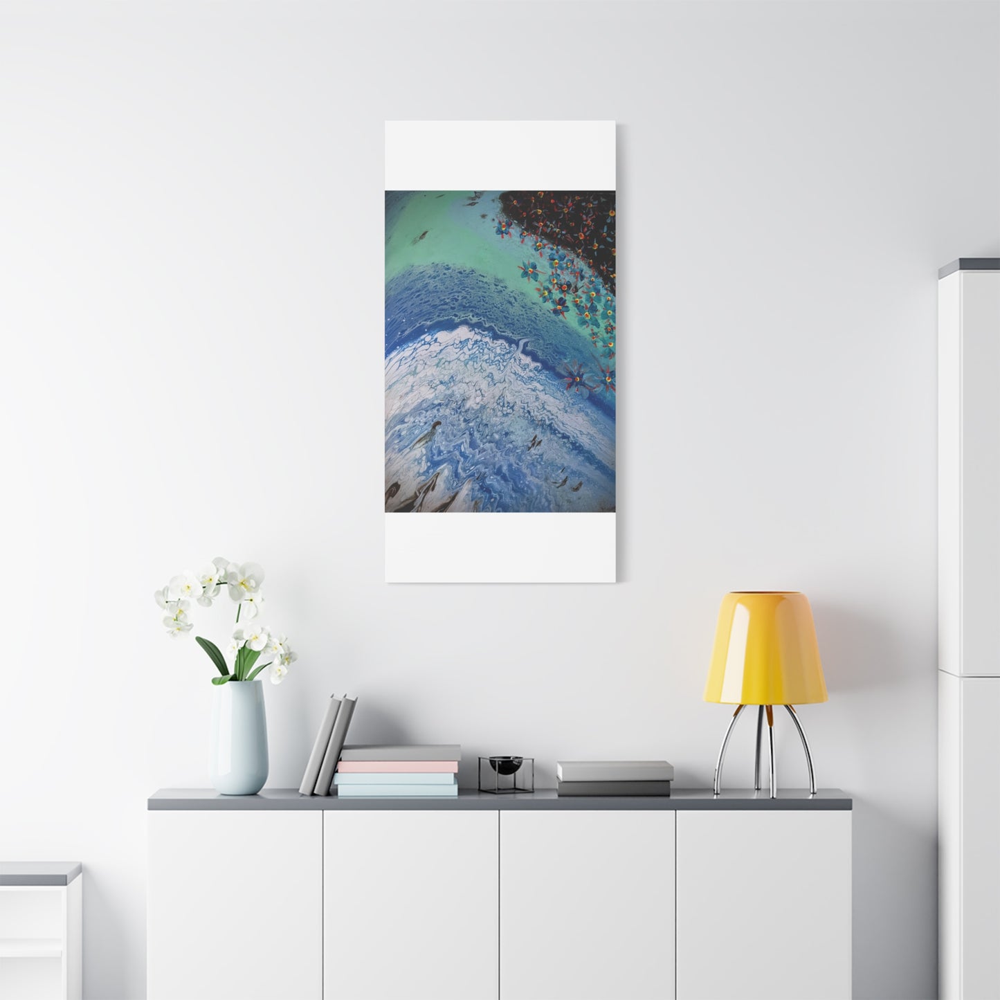 floetrol&flowers - Abstract Matte Canvas Print — Floral Accents Stretched Wall Art