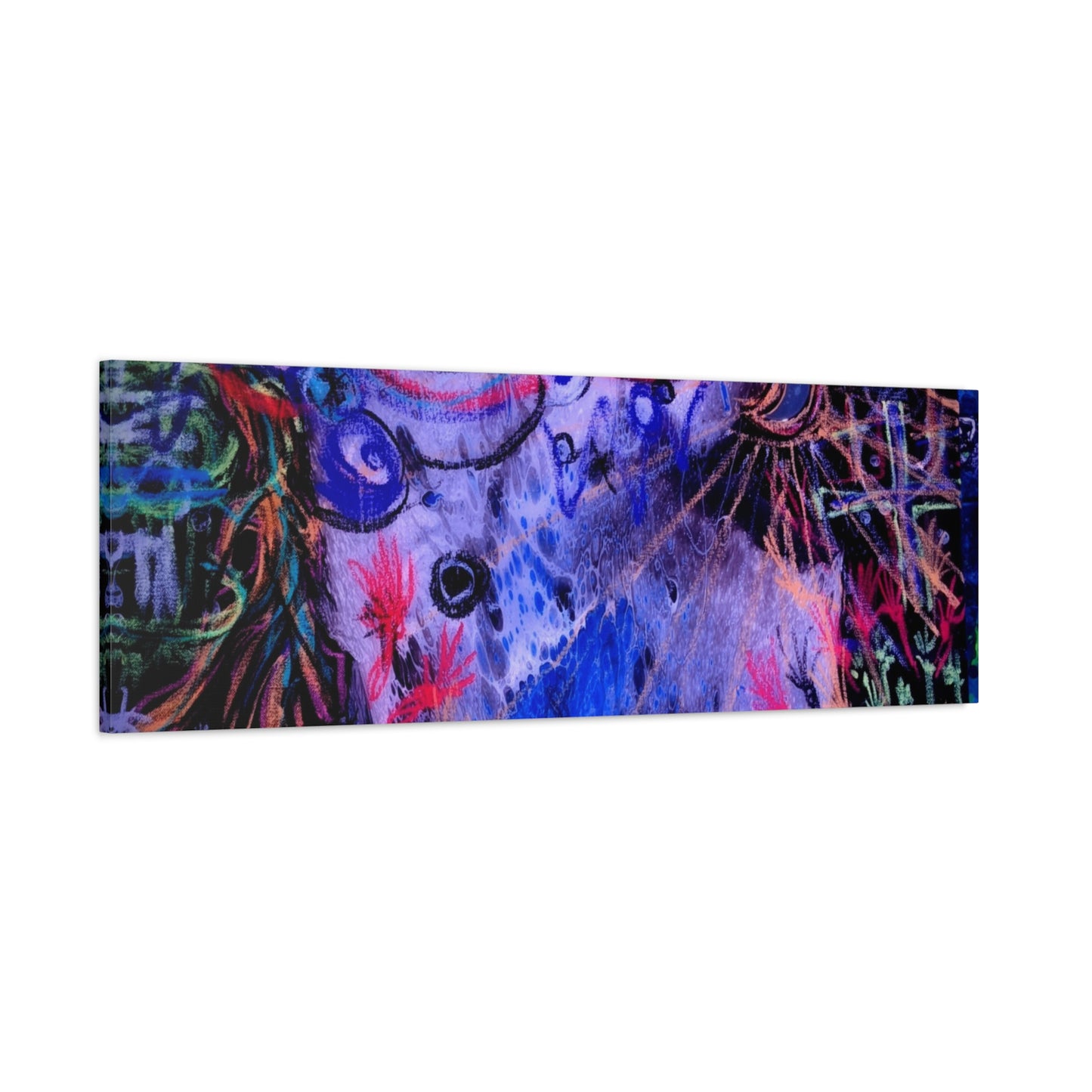 soul_extractions - Abstract Neon Canvas Art - Vibrant Psychedelic Wall Decor