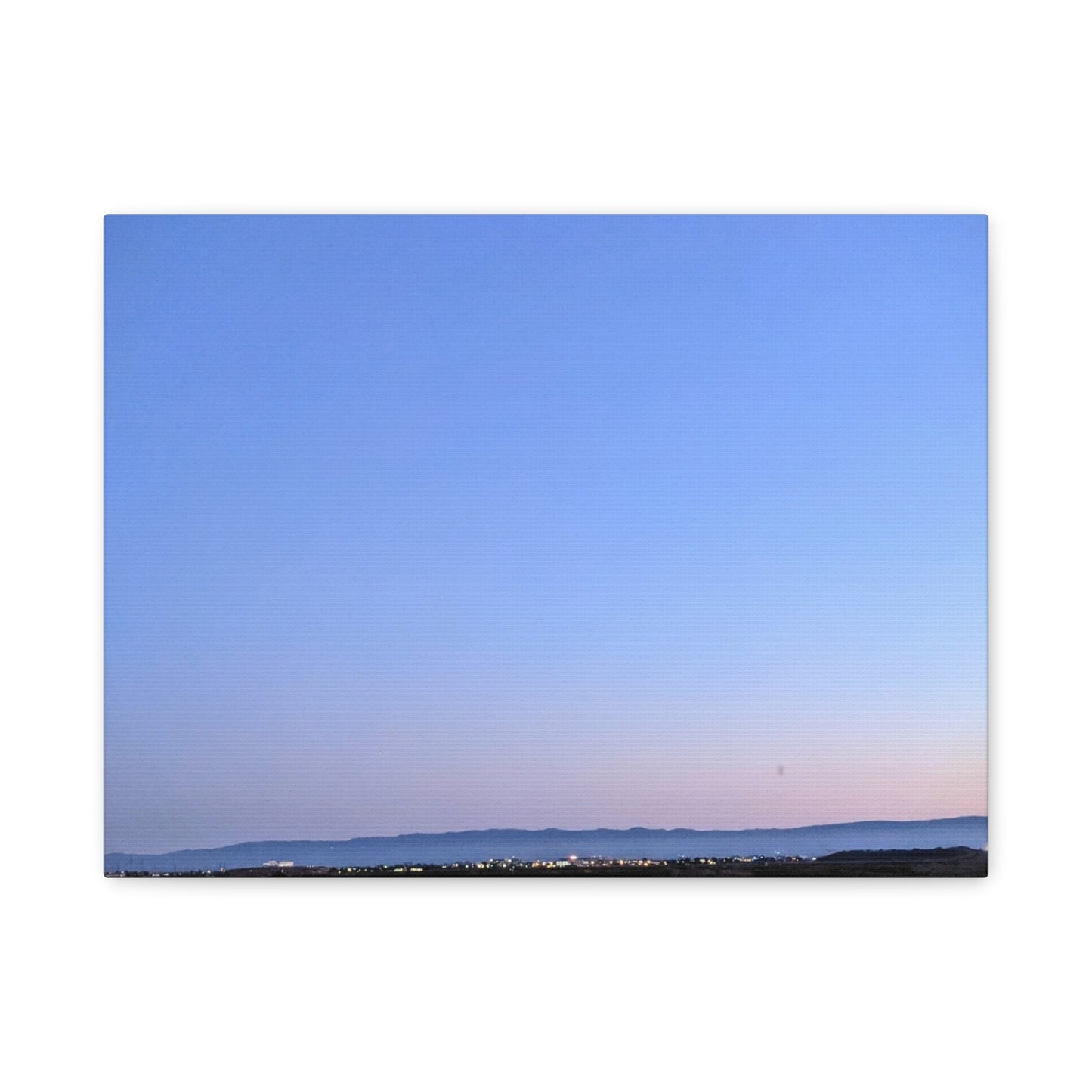 Serene Blue Horizon Matte Canvas Print — Stretched Wall Art