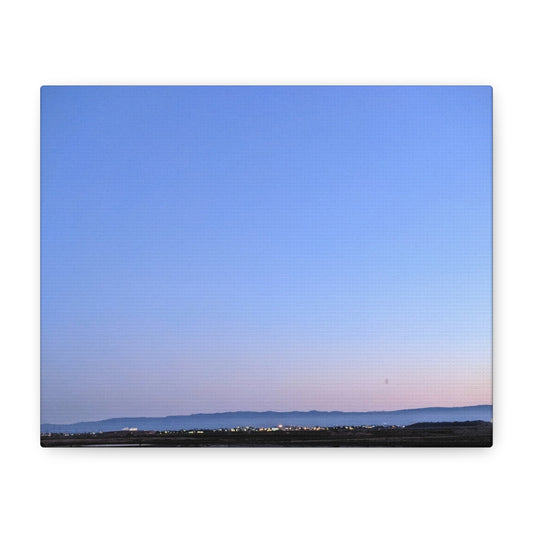 Serene Blue Horizon Matte Canvas Print — Stretched Wall Art