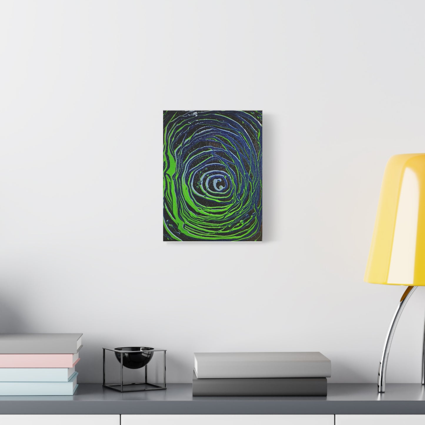 Abstract Green Swirl Matte Canvas Art — Stretched 1.25" Wall Décor