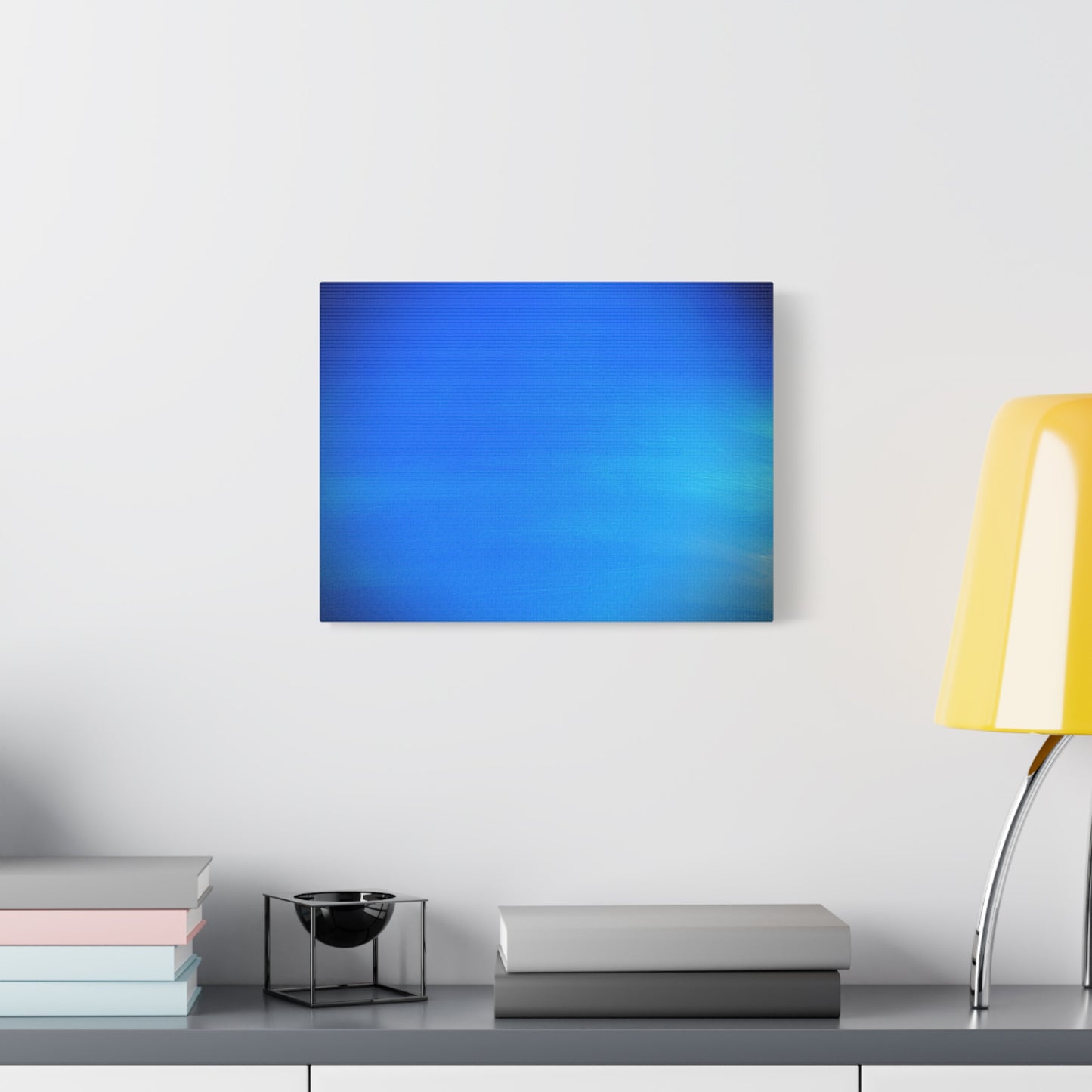Blue Burst - Gradient Matte Canvas Print — Abstract Ocean Wall Art, Stretched 1.25"