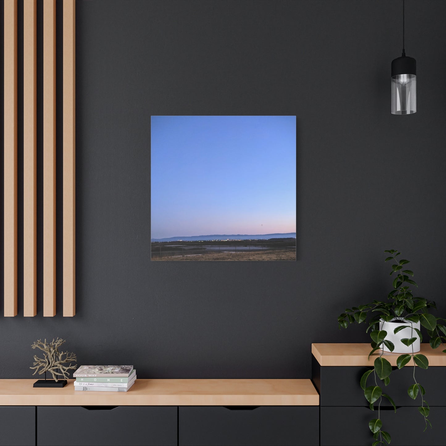Serene Blue Horizon Matte Canvas Print — Stretched Wall Art