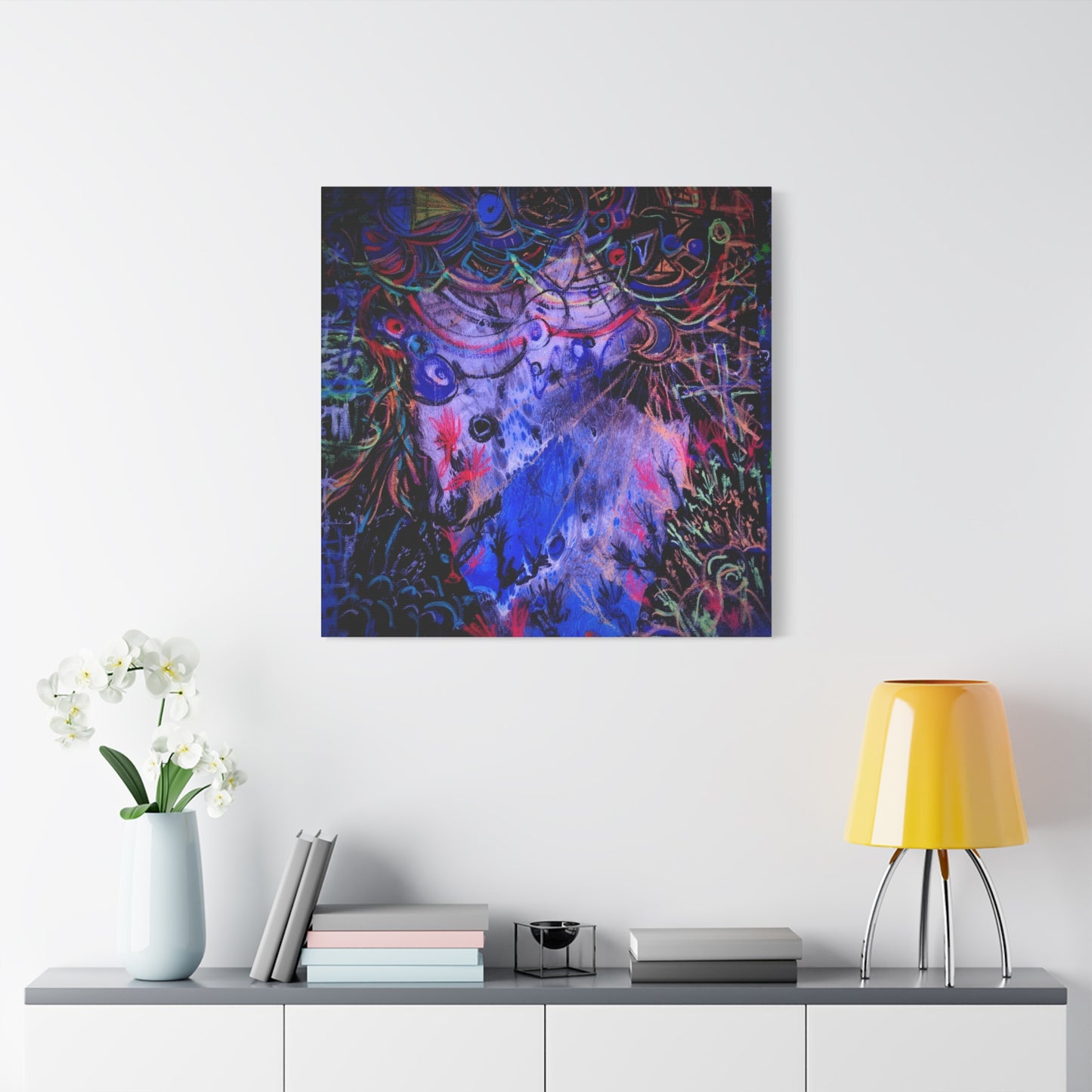 soul_extractions - Abstract Neon Canvas Art - Vibrant Psychedelic Wall Decor