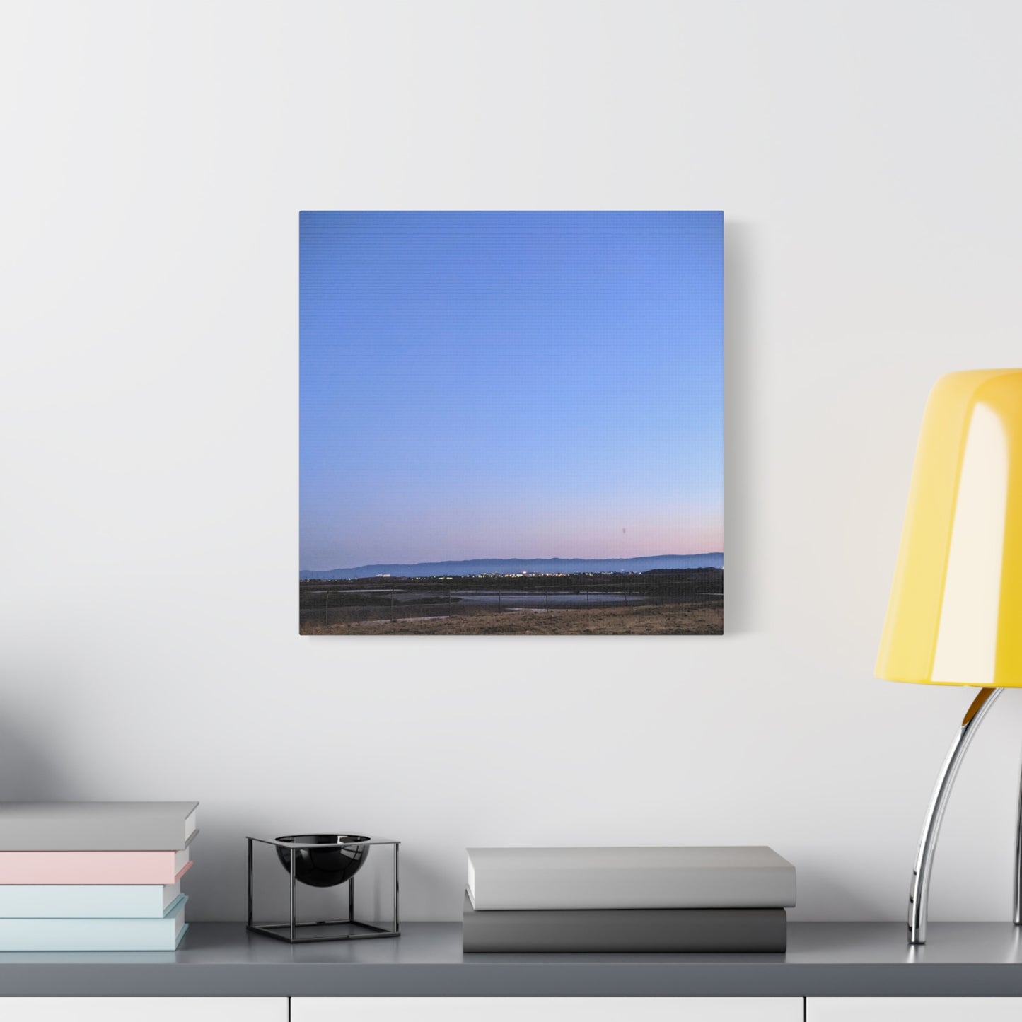 Serene Blue Horizon Matte Canvas Print — Stretched Wall Art