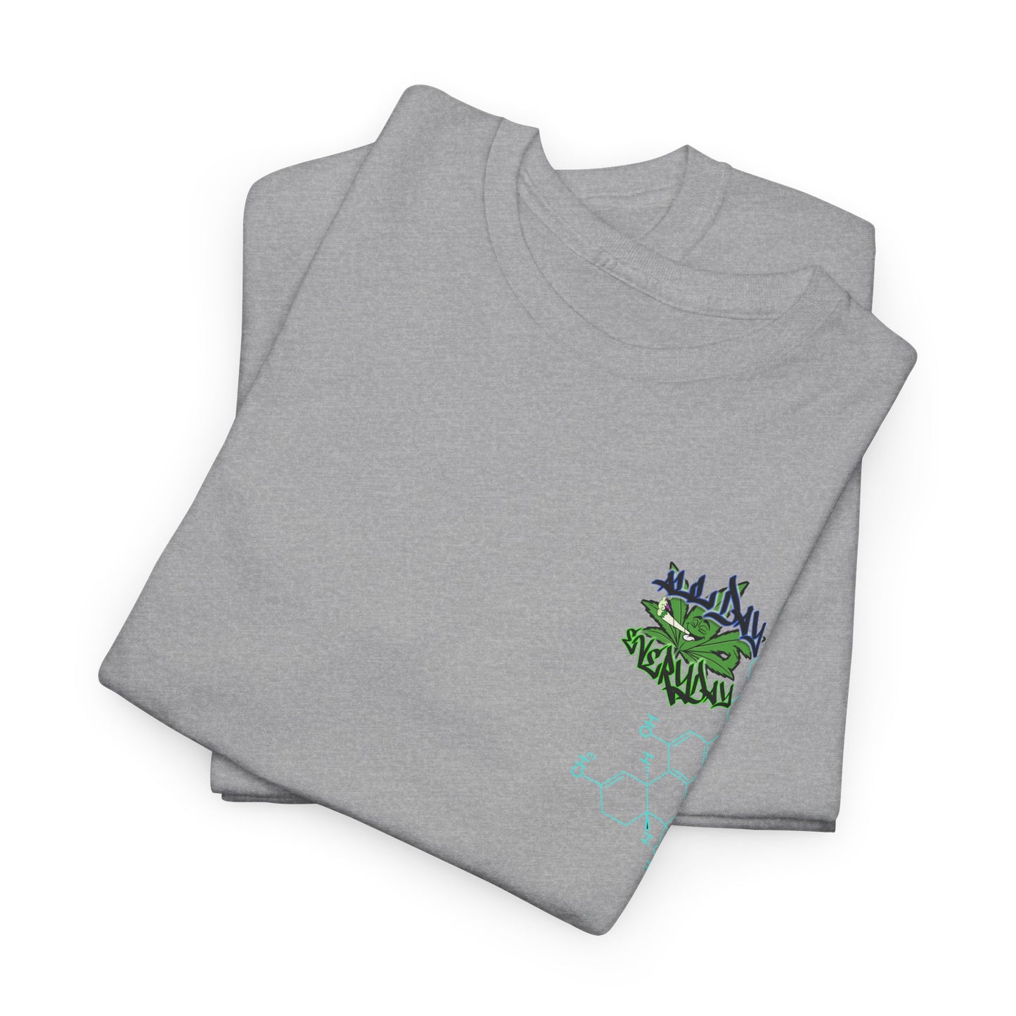 AllDay | Everyday - molecular logo — Green Graffiti Plant Design Chest & Back Print