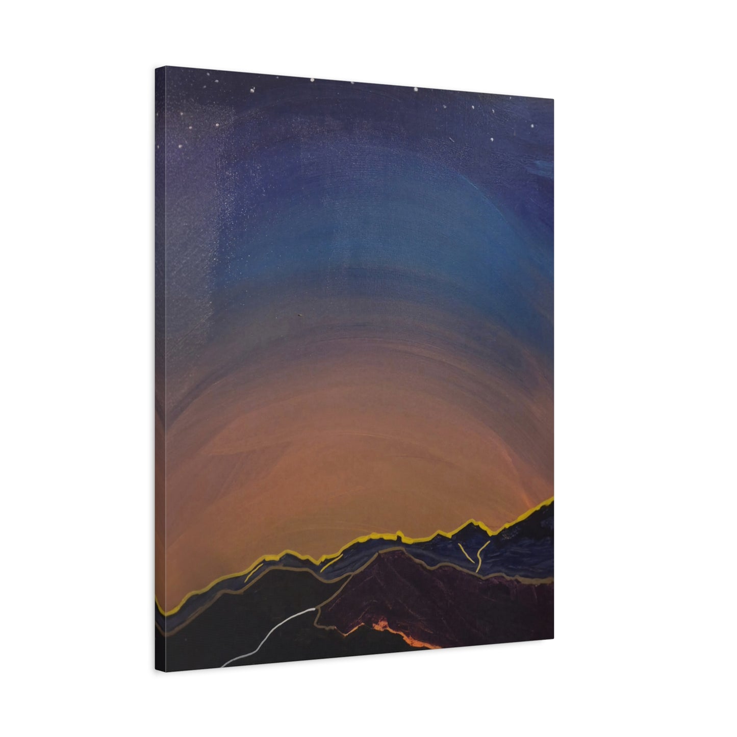 Sunset Mountain Canvas Wall Art - first light — Matte Stretched Landscape Print