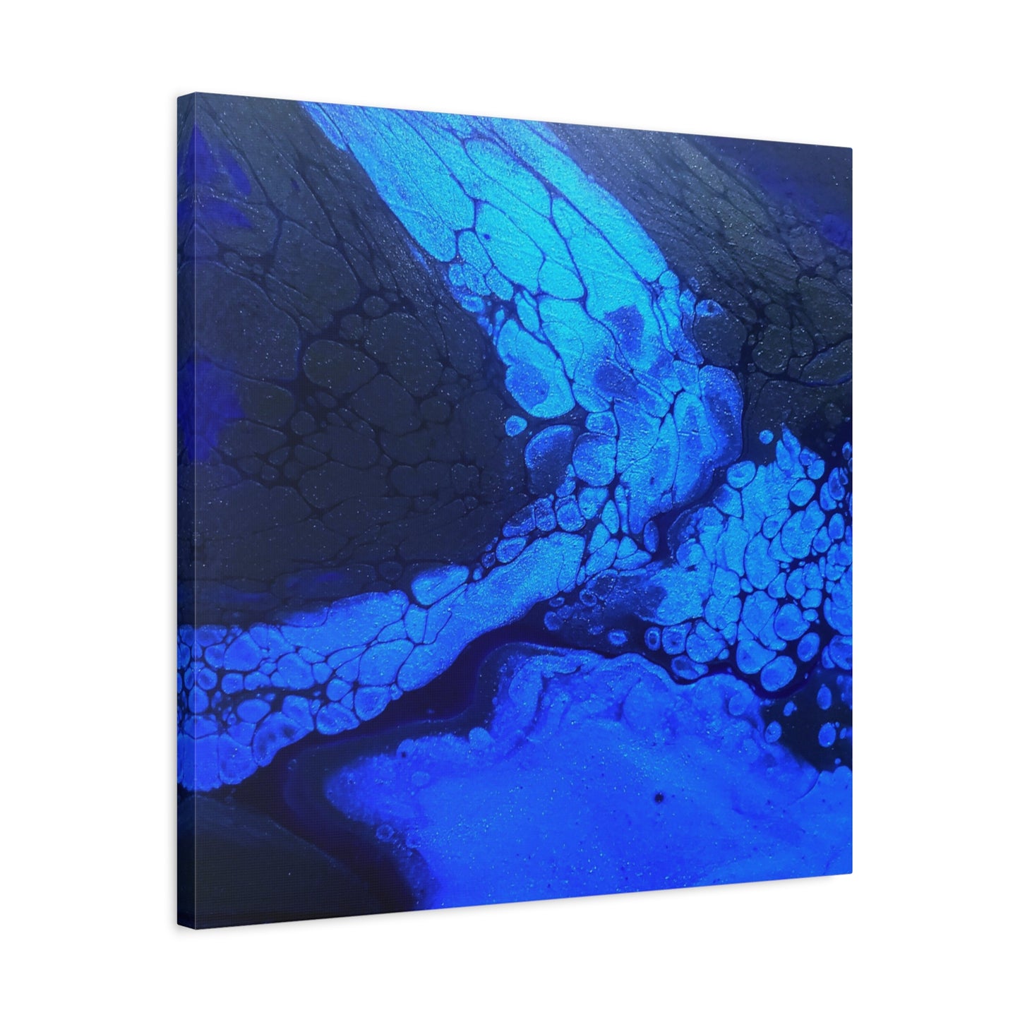 Abstract Blue Ocean Canvas Print — Matte Stretched Wall Art