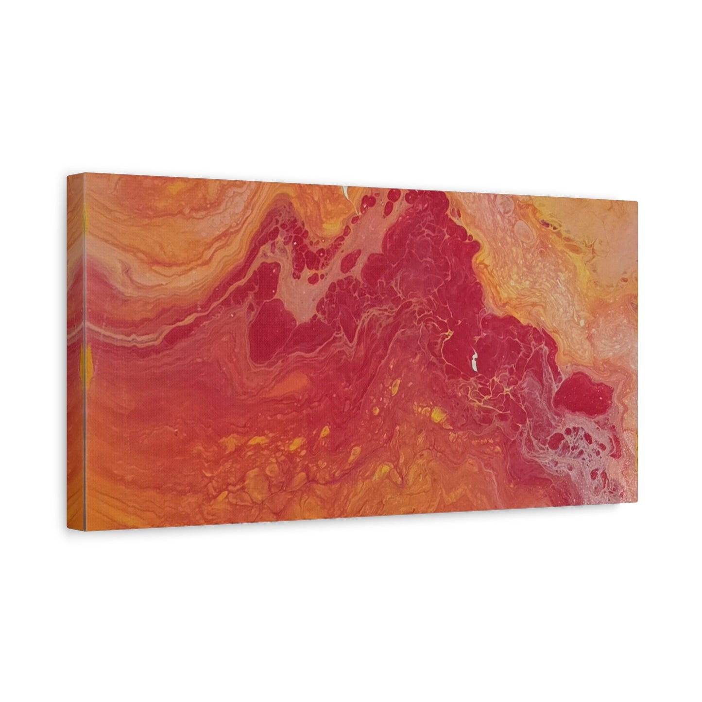 Abstract Pepto Popured - Sunset Swirl Matte Canvas Art - Stretched 1.25"