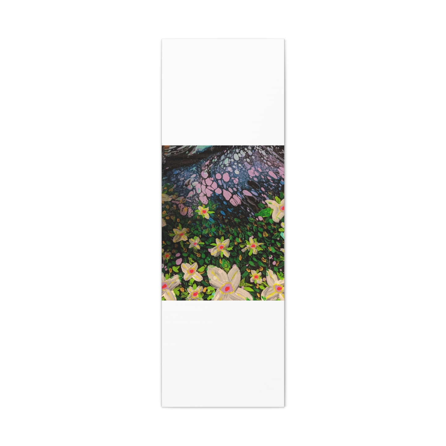Floetrol&Flowers - Night Pour Garden Matte Canvas Print — Stretched Wall Art