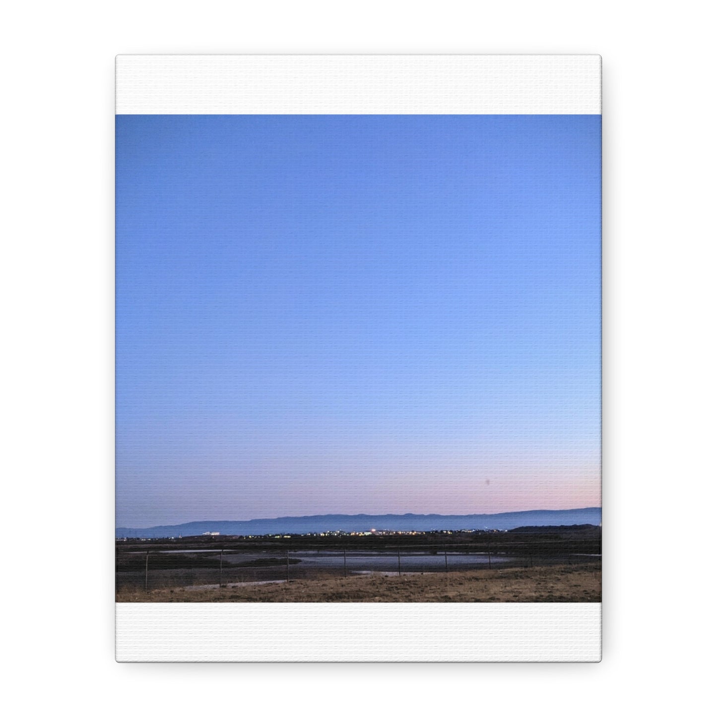 Serene Blue Horizon Matte Canvas Print — Stretched Wall Art